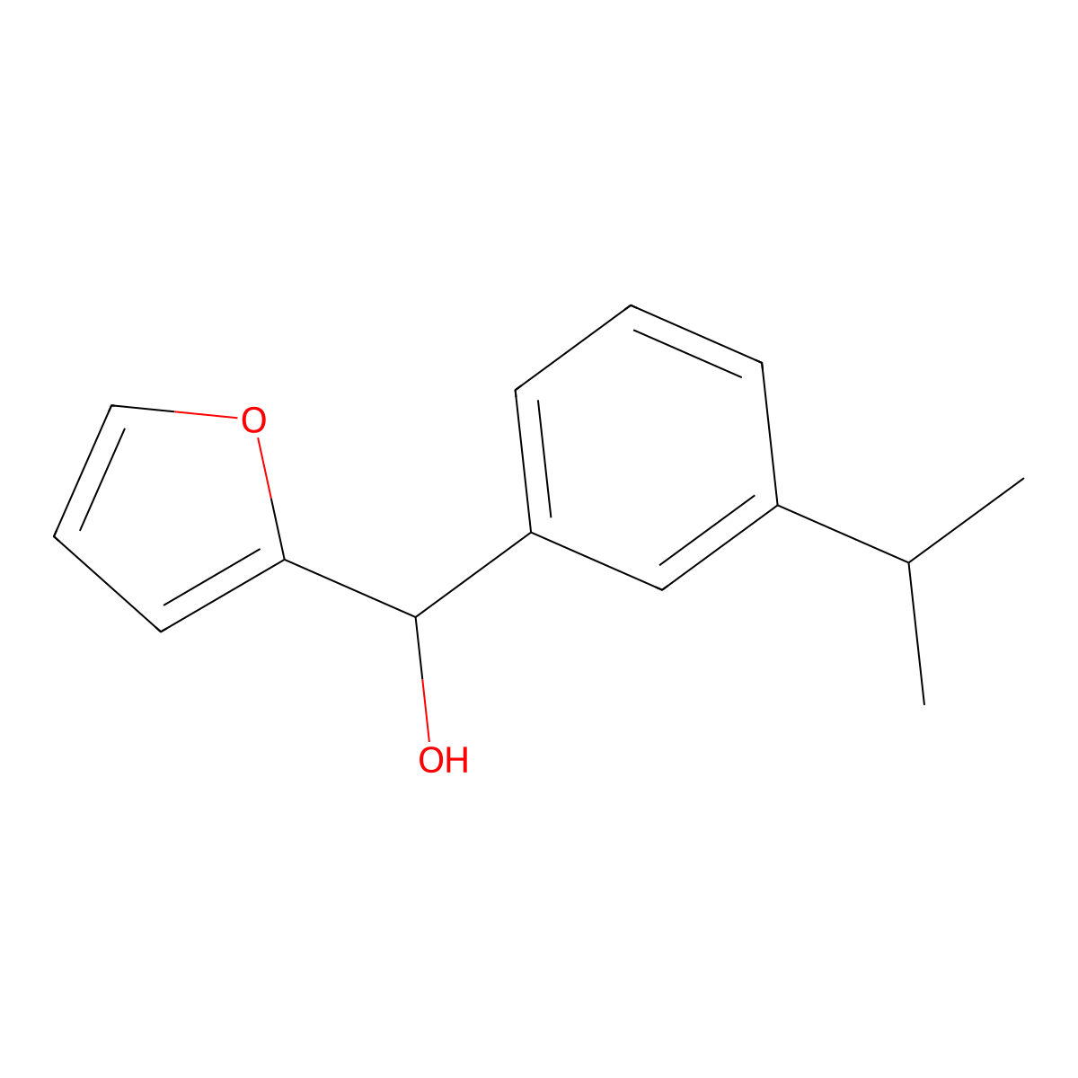 Furan-2-yl(3-isopropylphenyl)methanol molecular structure, CAS 1443328-38-8