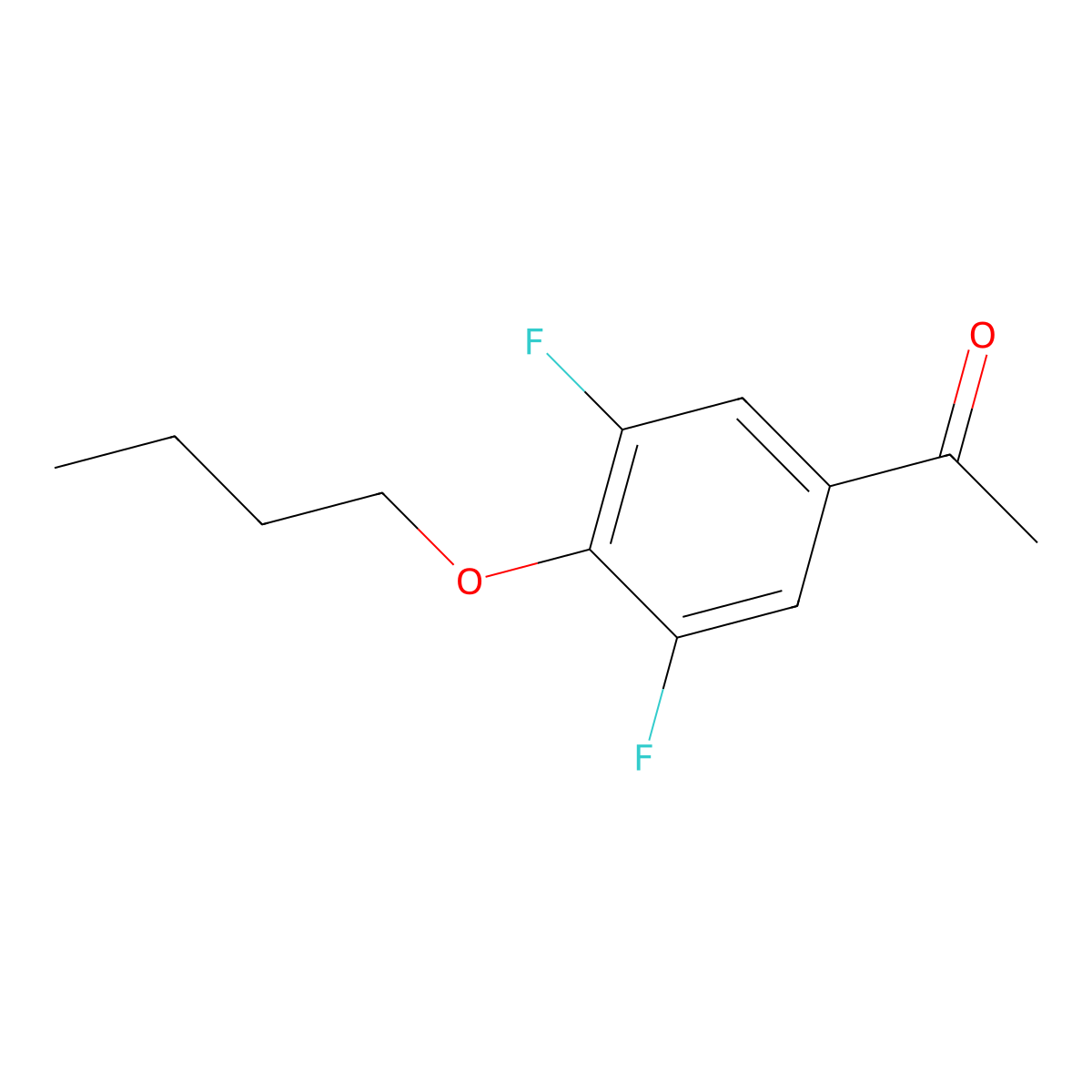 4'-n-Butoxy-3',5'-difluoroacetophenone molecular structure, CAS 1443328-39-9