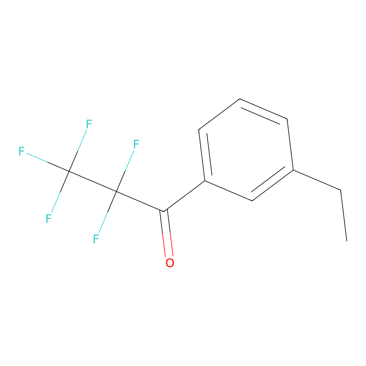3'-Ethyl-2,2,3,3,3-pentafluoropropiophenone molecular structure, CAS 1443328-44-6