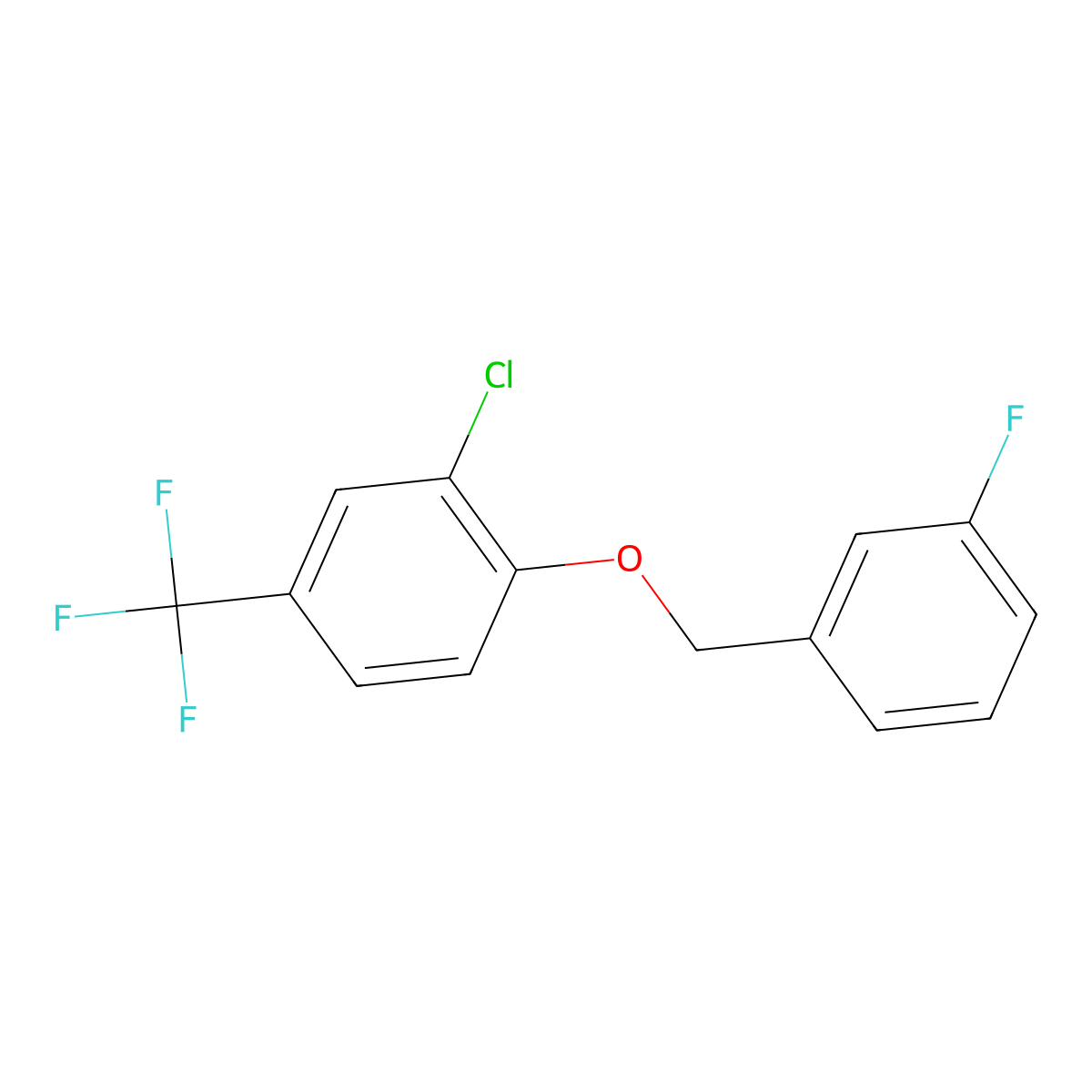 3-Chloro-4-[(3-fluorophenyl)methoxy]benzotrifluoride molecular structure, CAS 1443328-50-4