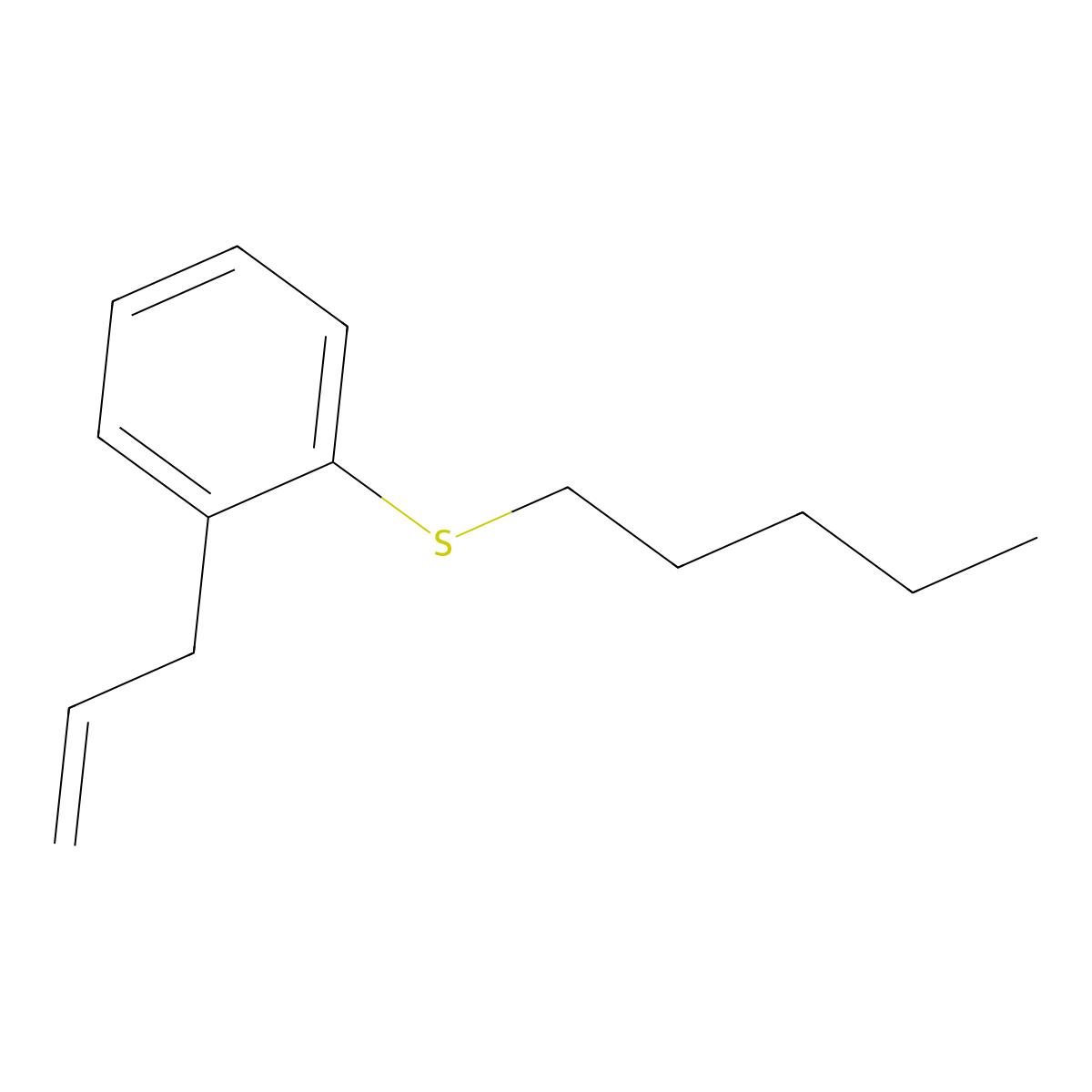 3-[2-(n-Pentylthio)phenyl]-1-propene molecular structure, CAS 1443328-51-5