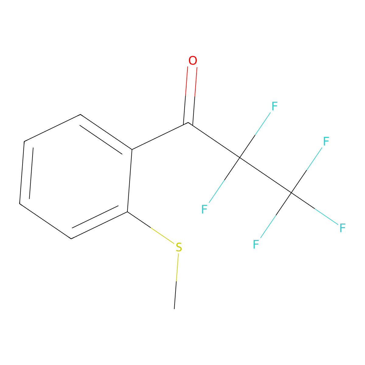 2'-Methylthio-2,2,3,3,3-pentafluoropropiophenone molecular structure, CAS 1443328-55-9