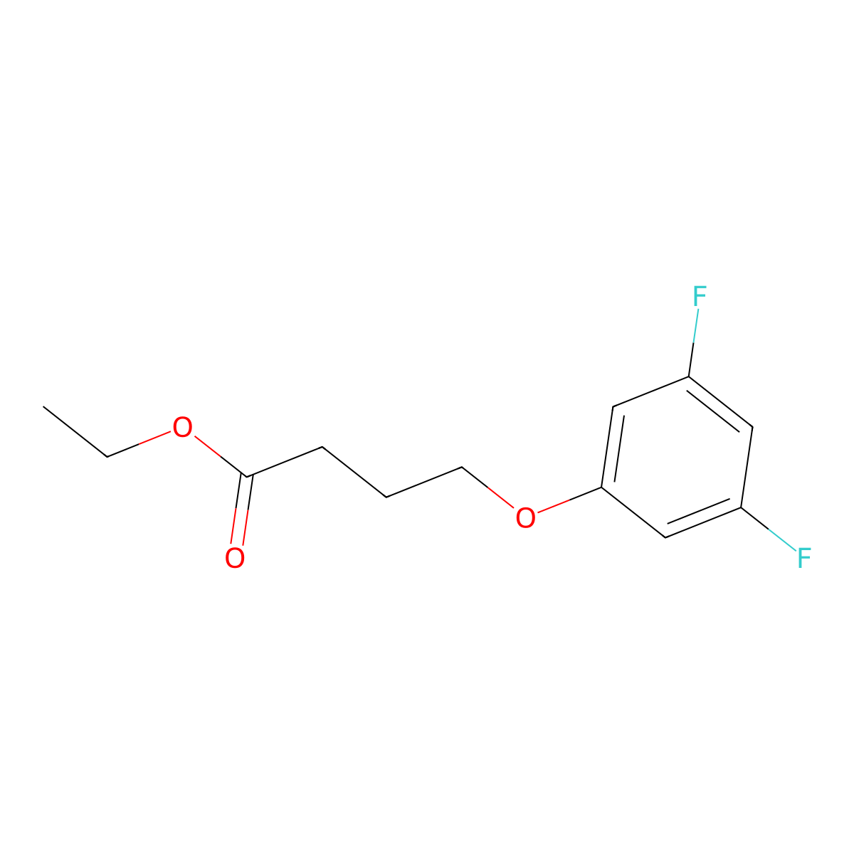 Ethyl 4-(3,5-difluoro-phenoxy)butanoate molecular structure, CAS 1443328-68-4