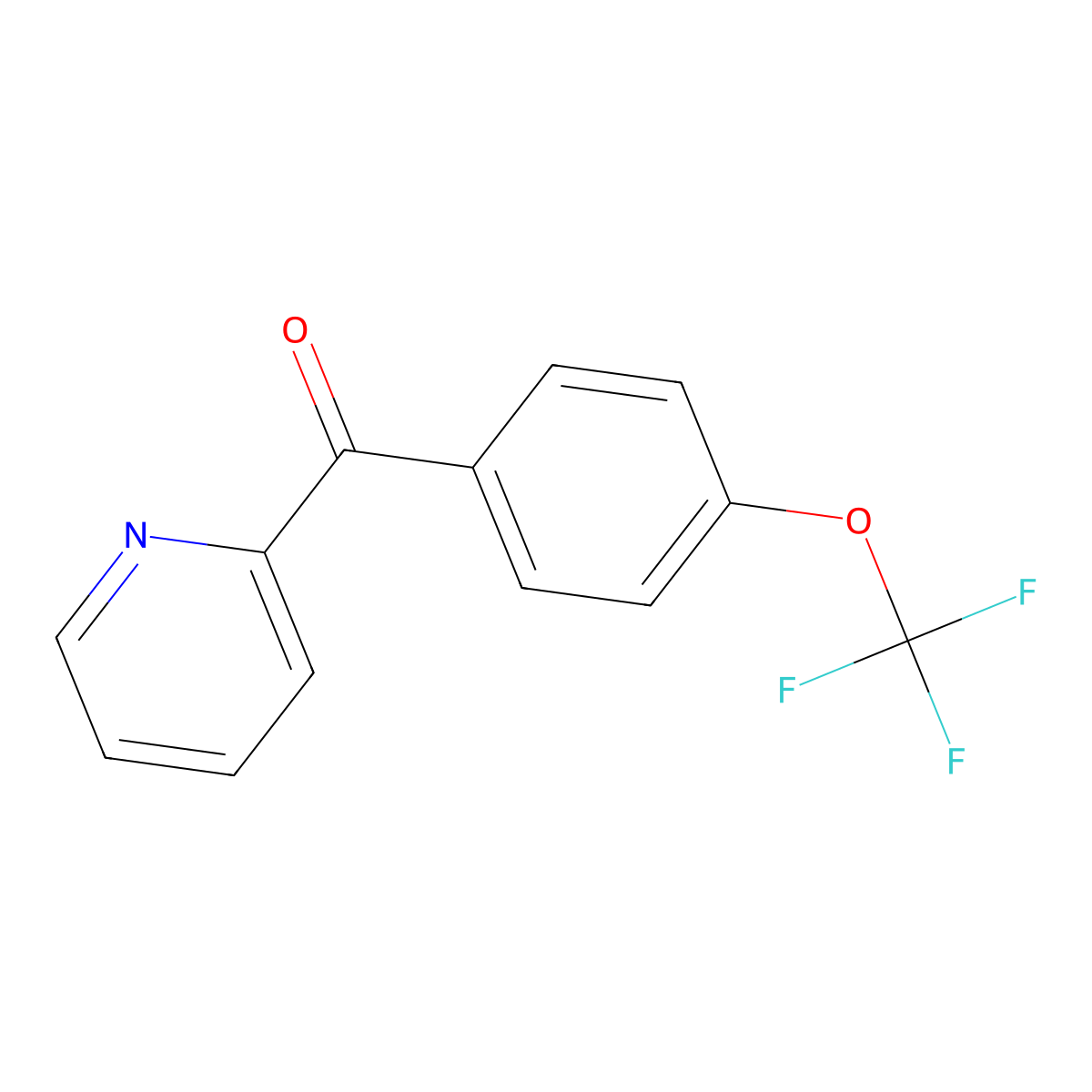 Pyridin-2-yl(4-(trifluoromethoxy)phenyl)methanone molecular structure, CAS 1443328-69-5