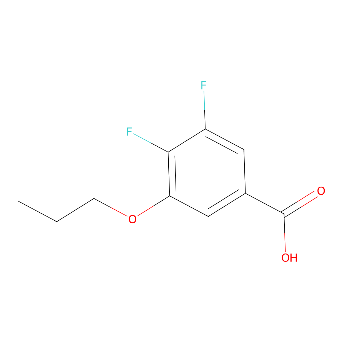 3,4-Difluoro-5-propoxybenzoic acid molecular structure, CAS 1443328-70-8