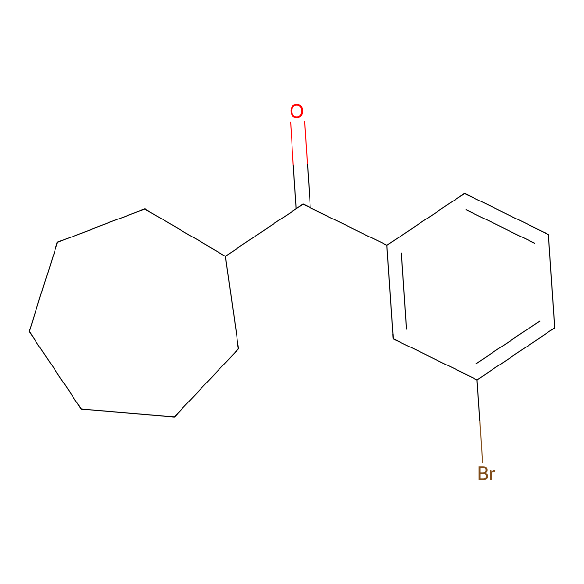 3-Bromophenyl cycloheptyl ketone molecular structure, CAS 1443328-71-9