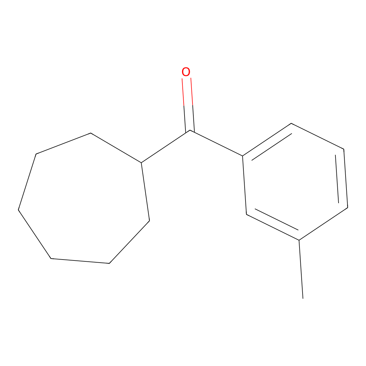 3-Methylphenyl cycloheptyl ketone molecular structure, CAS 1443328-73-1