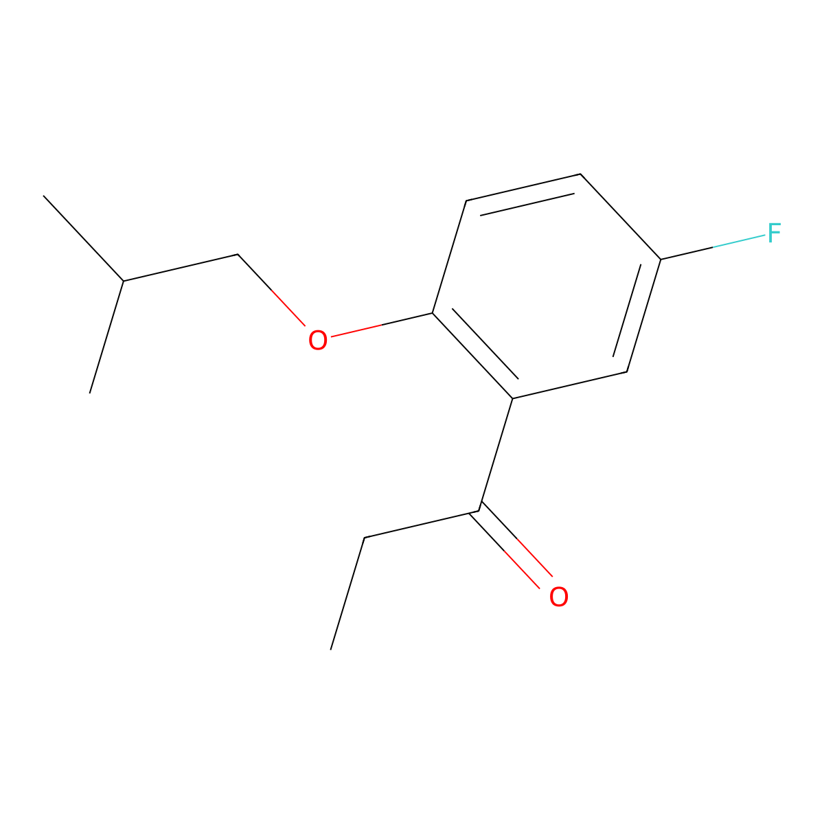 1-(5-Fluoro-2-isobutoxyphenyl)propan-1-one molecular structure, CAS 1443328-80-0