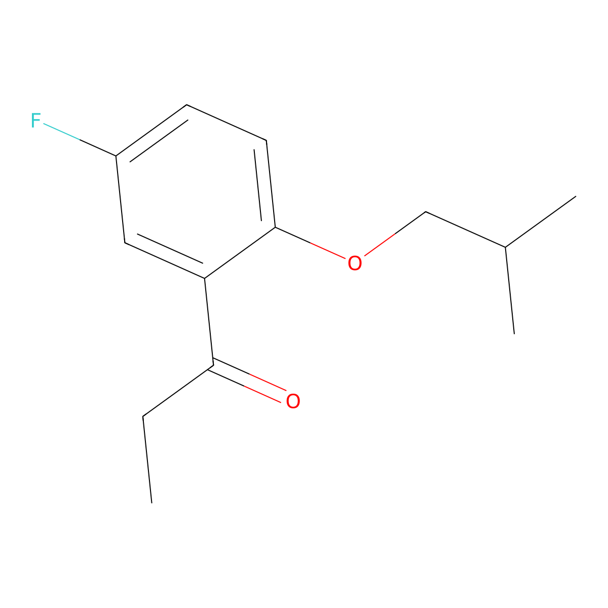1-(5-Fluoro-2-isobutoxyphenyl)propan-1-one molecular structure, CAS 1443328-80-0