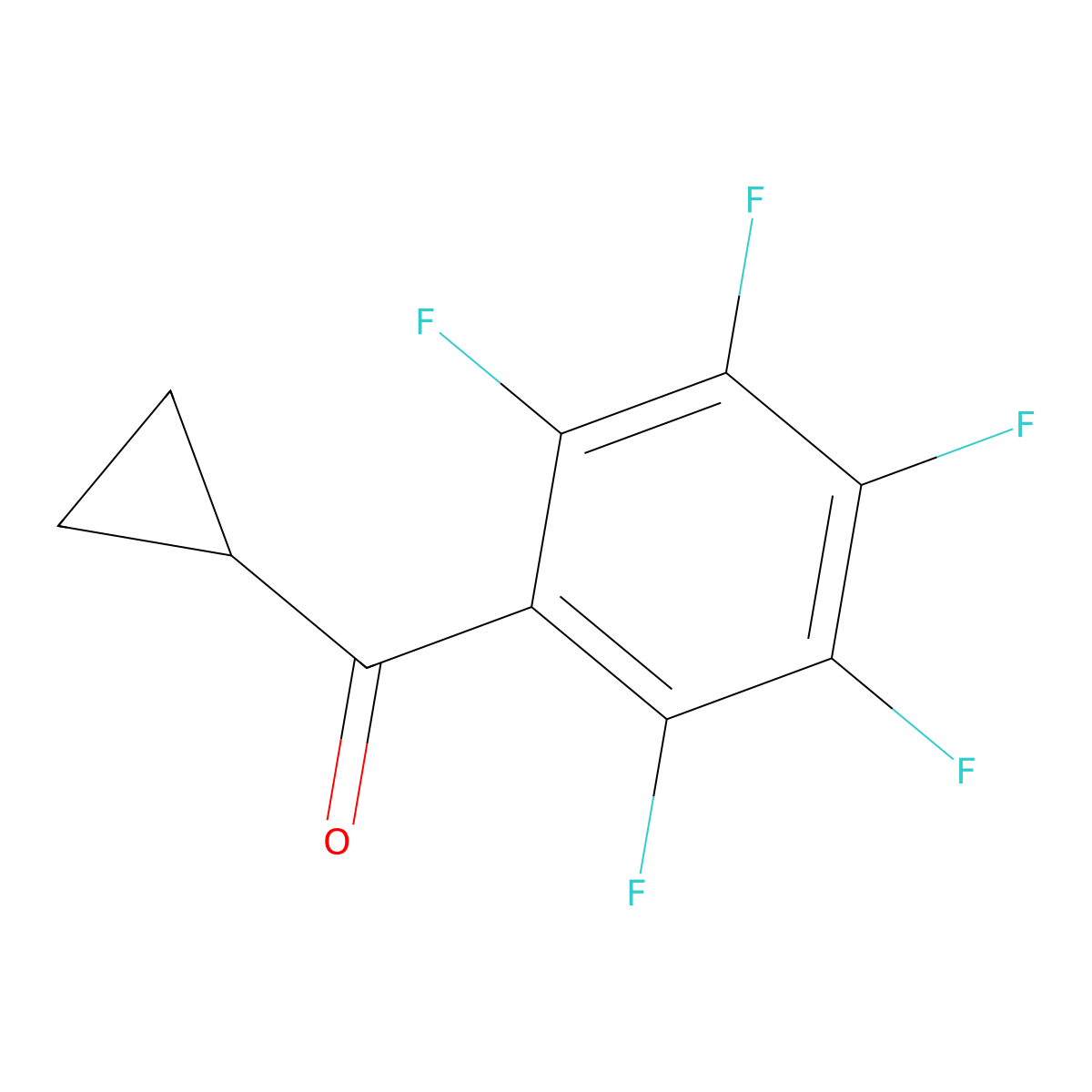 2,3,4,5,6-Pentafluorophenyl cyclopropyl ketone molecular structure, CAS 1443328-86-6