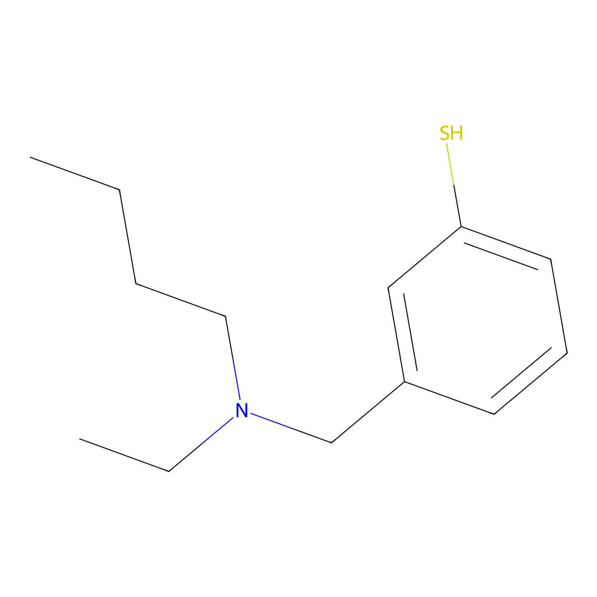 3-[(N-Ethyl-n-butylamino)methyl]thiophenol molecular structure, CAS 1443328-87-7