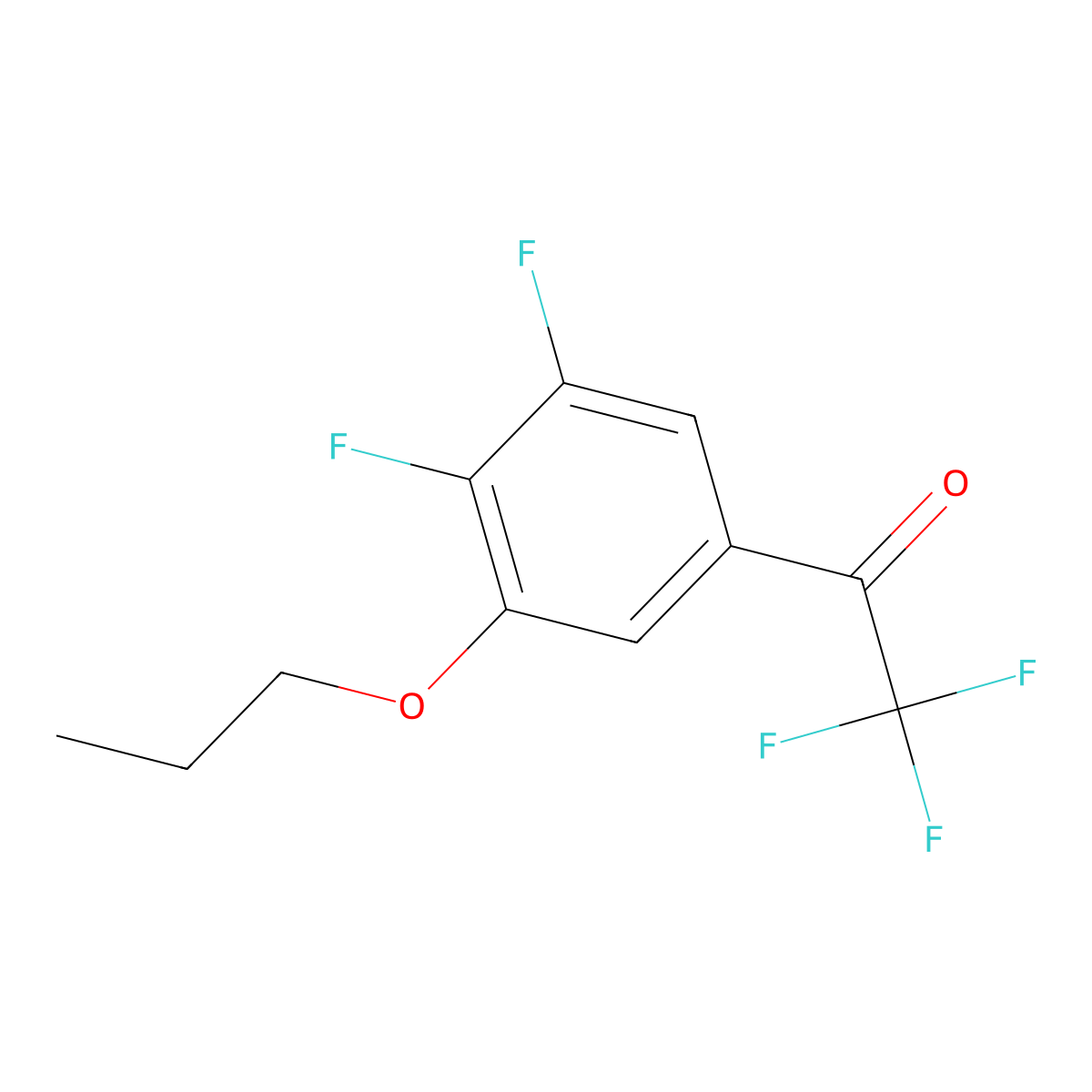 3'-n-Propoxy-2,2,2,4',5'-pentafluoroacetophenone molecular structure, CAS 1443328-88-8