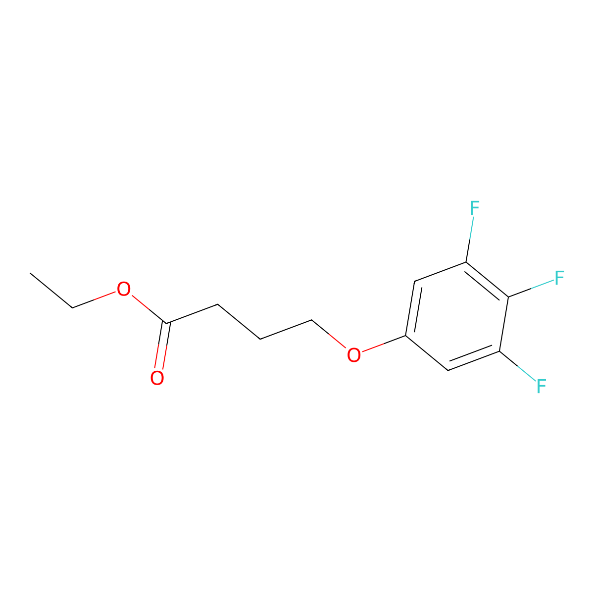 Ethyl 4-(3,4,5-trifluoro-phenoxy)butanoate molecular structure, CAS 1443328-91-3