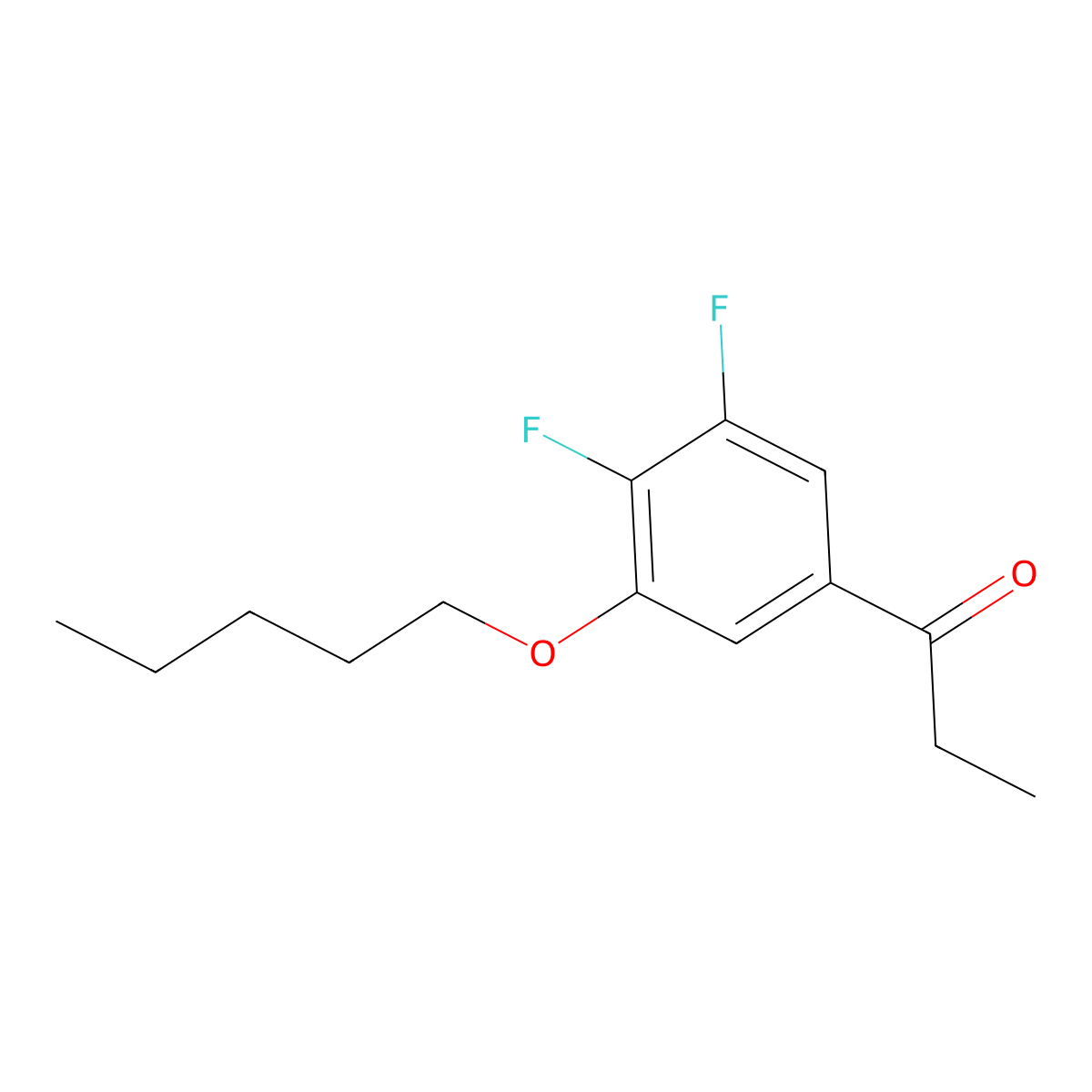 1-(3,4-Difluoro-5-(pentyloxy)phenyl)propan-1-one molecular structure, CAS 1443328-93-5