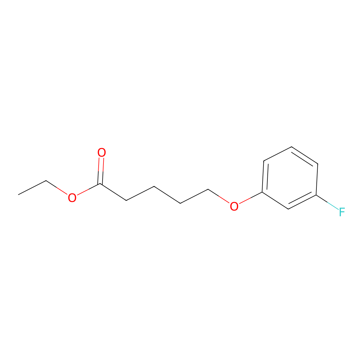Ethyl 5-(3-fluoro-phenoxy)pentanoate molecular structure, CAS 1443329-01-8