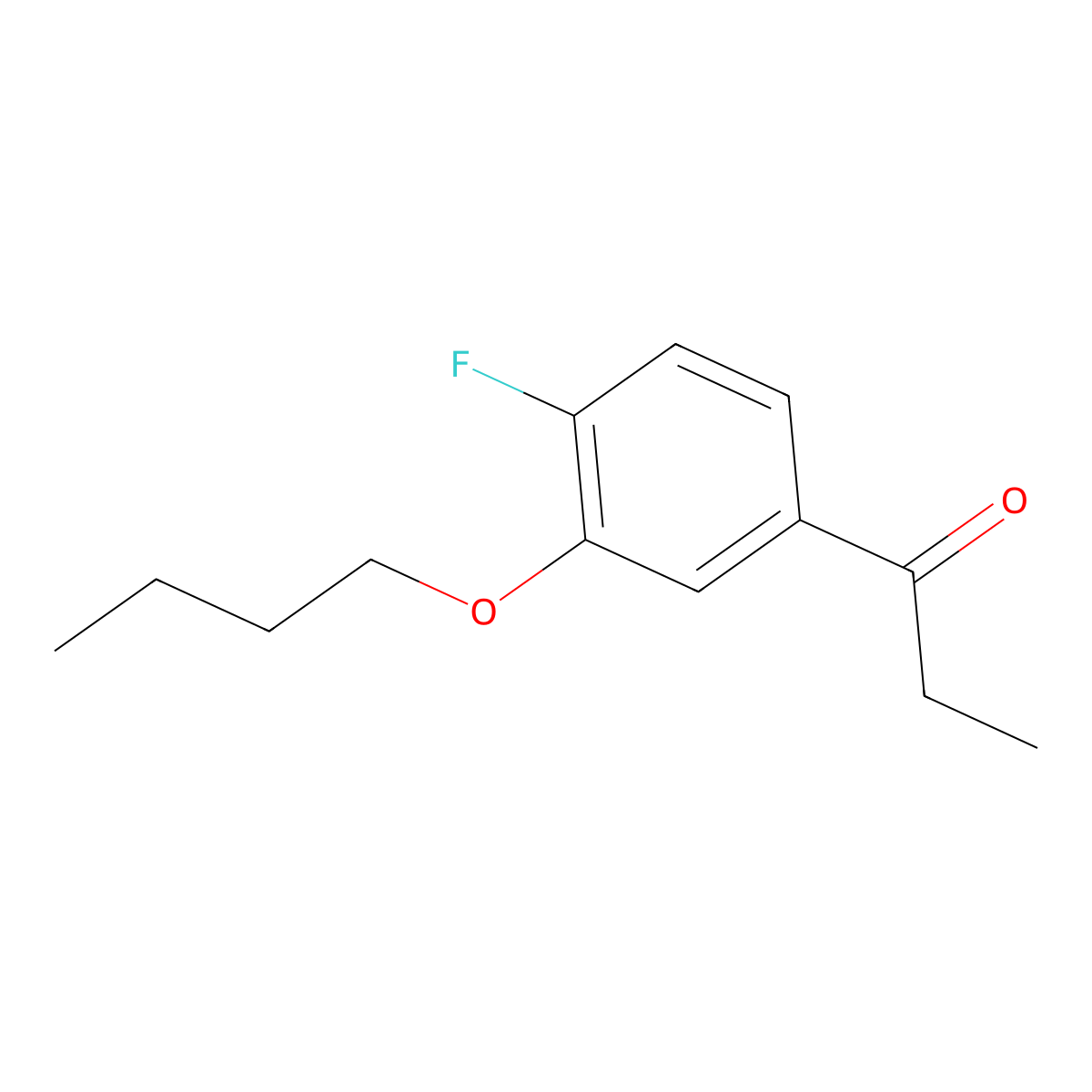 3'-n-Butoxy-4'-fluoropropiophenone molecular structure, CAS 1443329-19-8