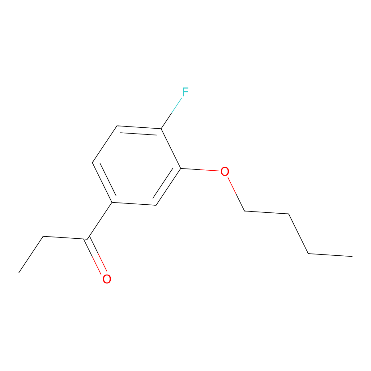 3'-n-Butoxy-4'-fluoropropiophenone molecular structure, CAS 1443329-19-8