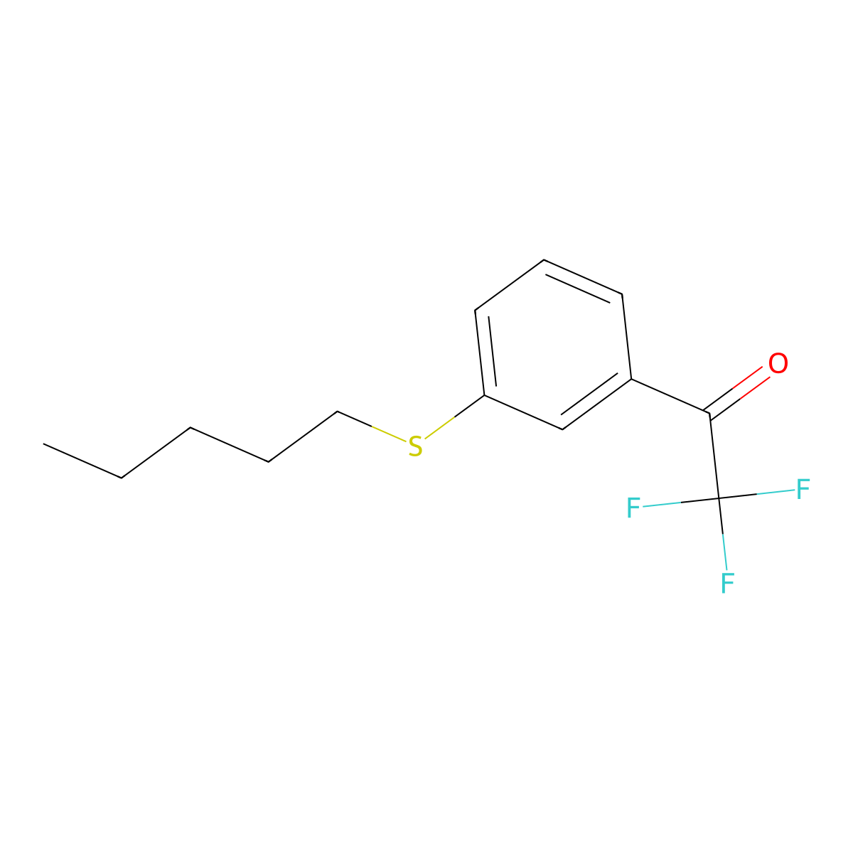 3'-(n-Pentylthio)-2,2,2-trifluoroacetophenone molecular structure, CAS 1443329-20-1