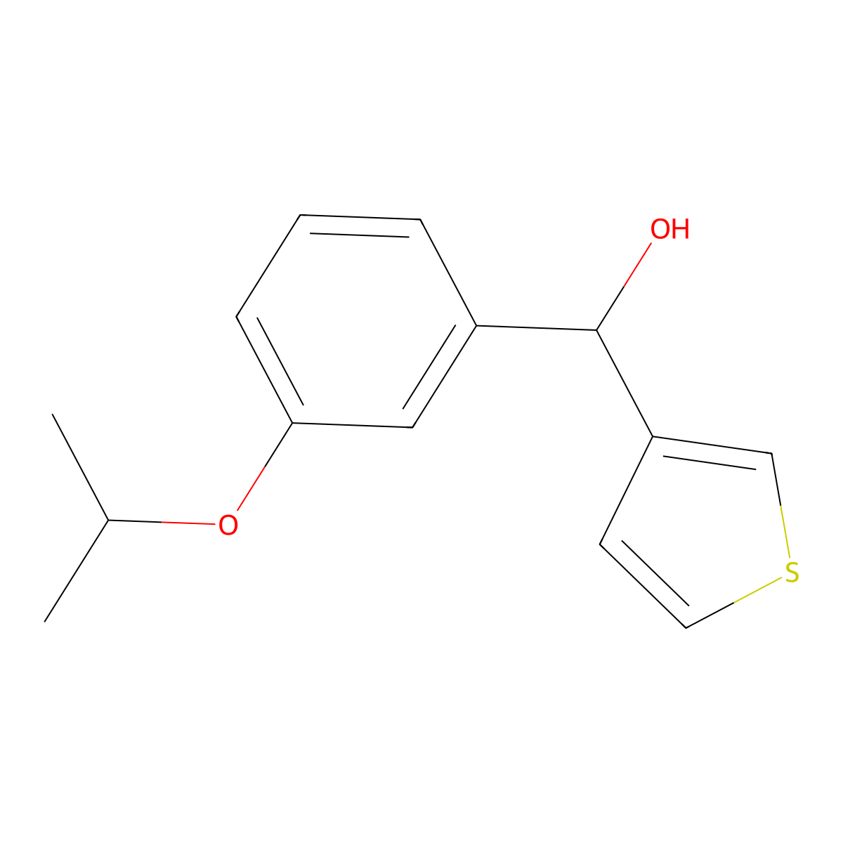 3-iso-Propoxyphenyl-(3-thienyl)methanol molecular structure, CAS 1443329-41-6
