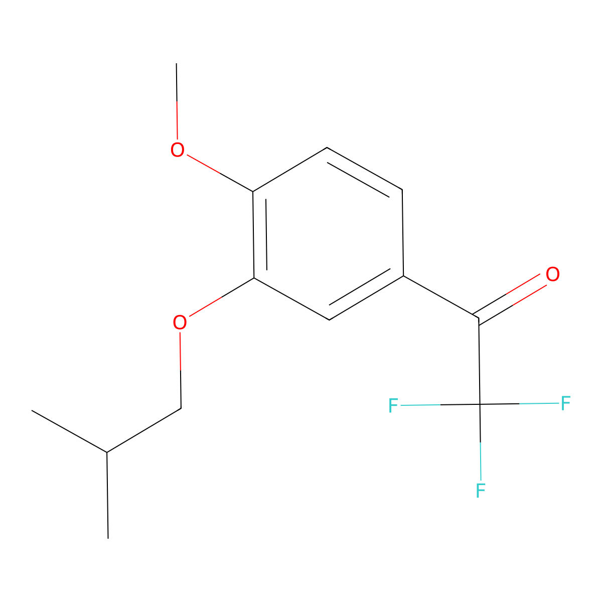 2,2,2-Trifluoro-1-(3-isobutoxy-4-methoxyphenyl)ethanone molecular structure, CAS 1443329-42-7