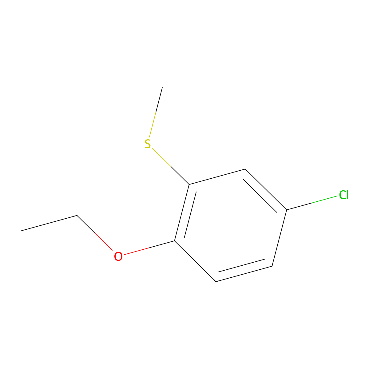 3-Chloro-6-ethoxyphenyl methyl sulfide molecular structure, CAS 1443329-44-9
