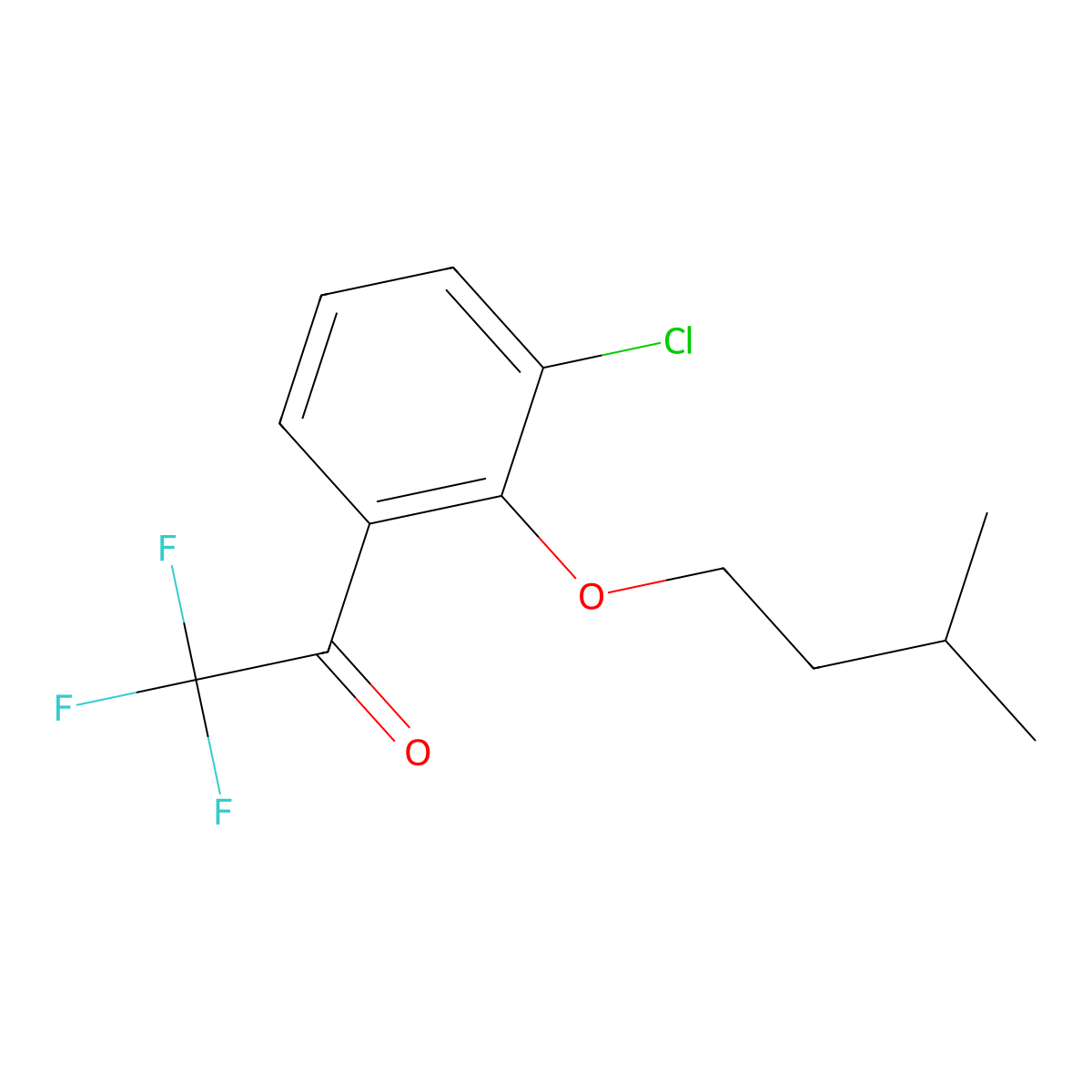 3'-Chloro-6'-iso-pentoxy-2,2,2-trifluoroacetophenone molecular structure, CAS 1443329-77-8