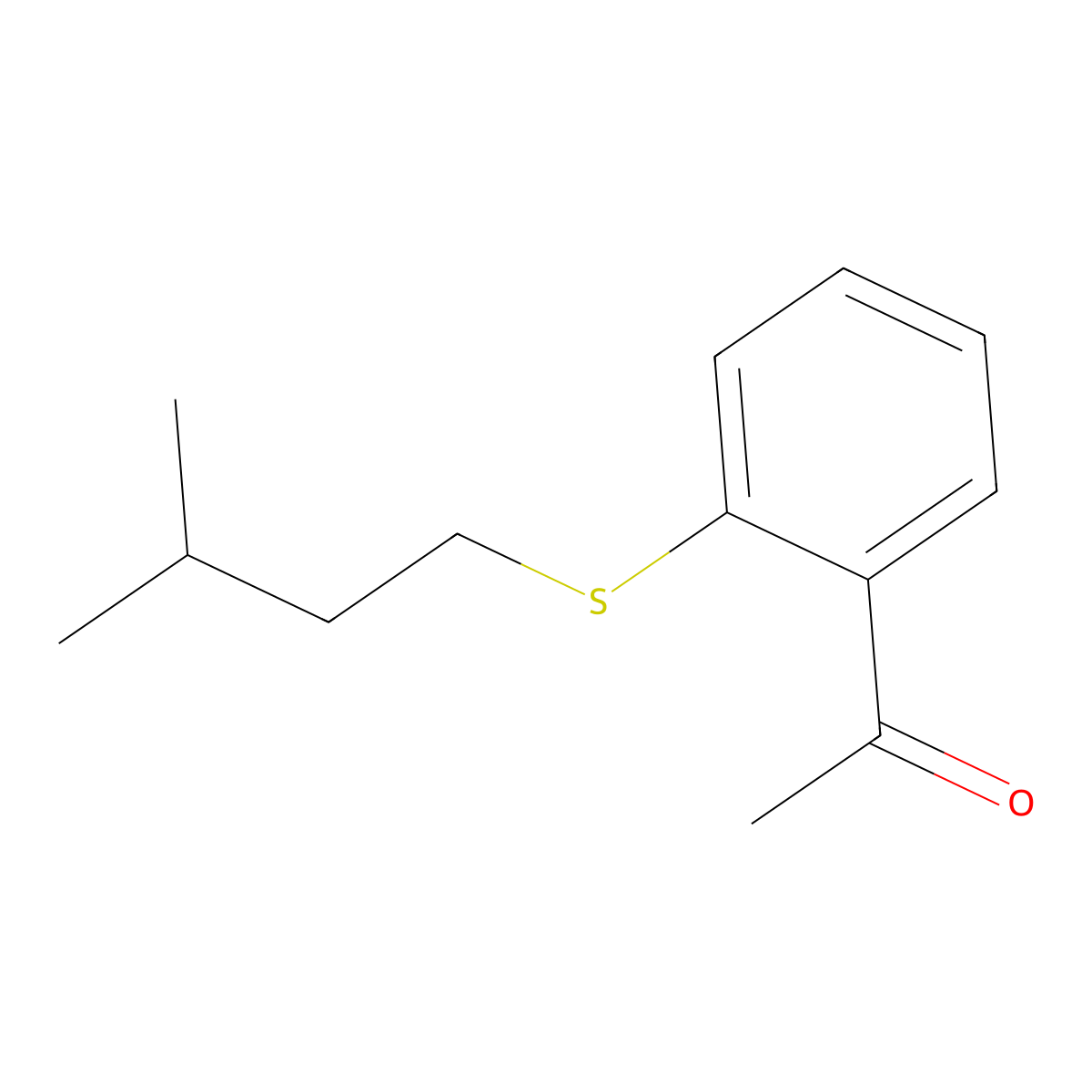 2'-(iso-Pentylthio)acetophenone molecular structure, CAS 1443329-78-9