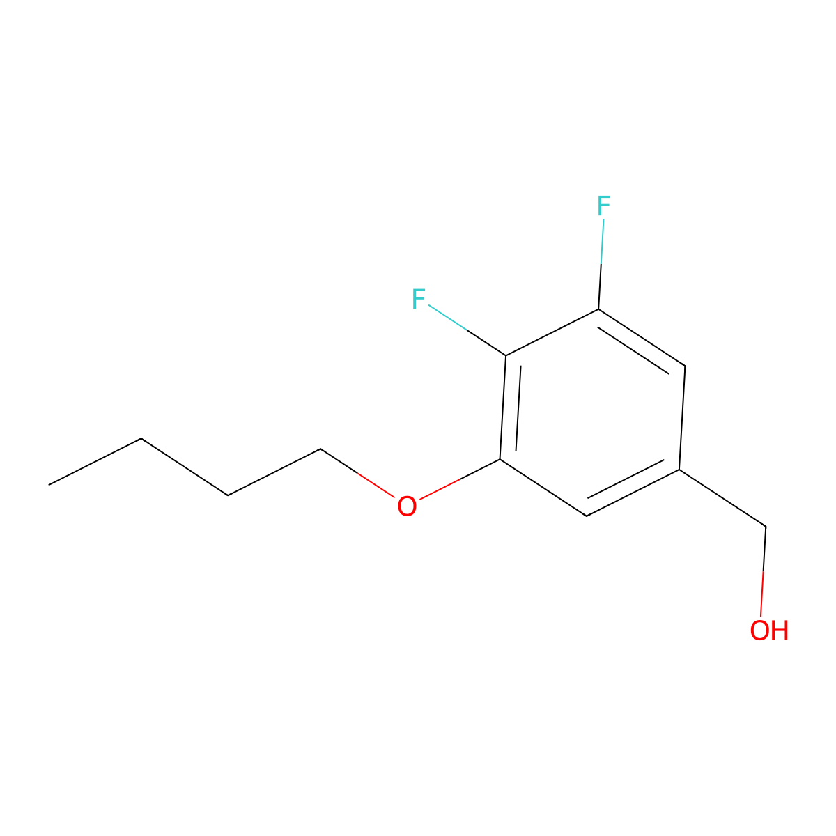 3-n-Butoxy-4,5-difluorobenzyl alcohol molecular structure, CAS 1443329-81-4