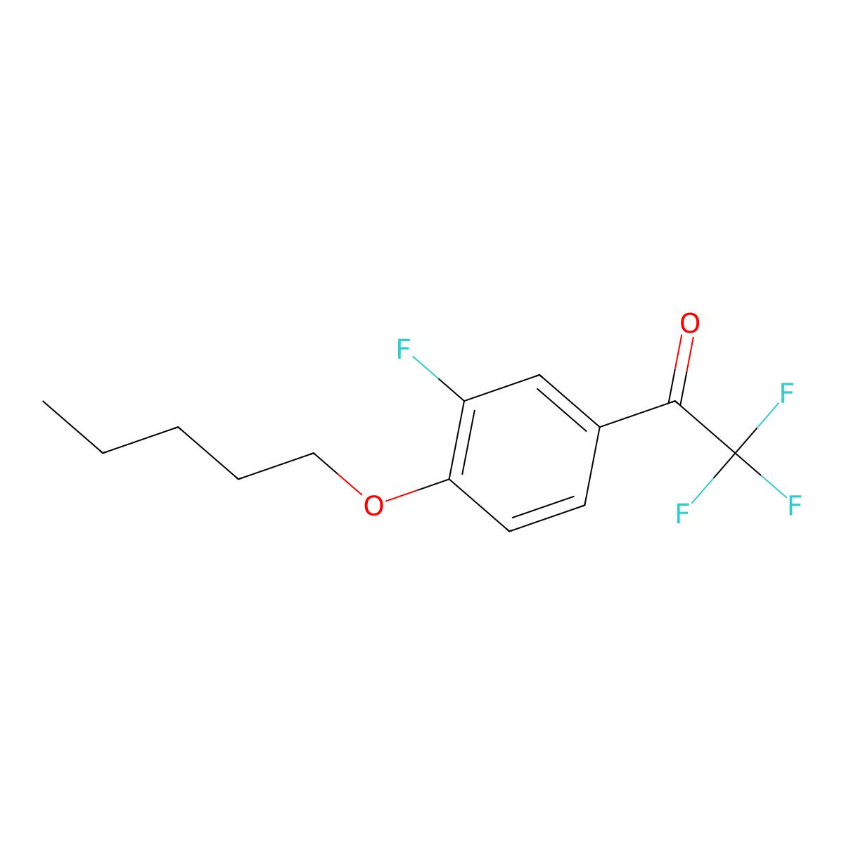 3'-Fluoro-4'-n-pentoxy-2,2,2-trifluoroacetophenone molecular structure, CAS 1443329-84-7