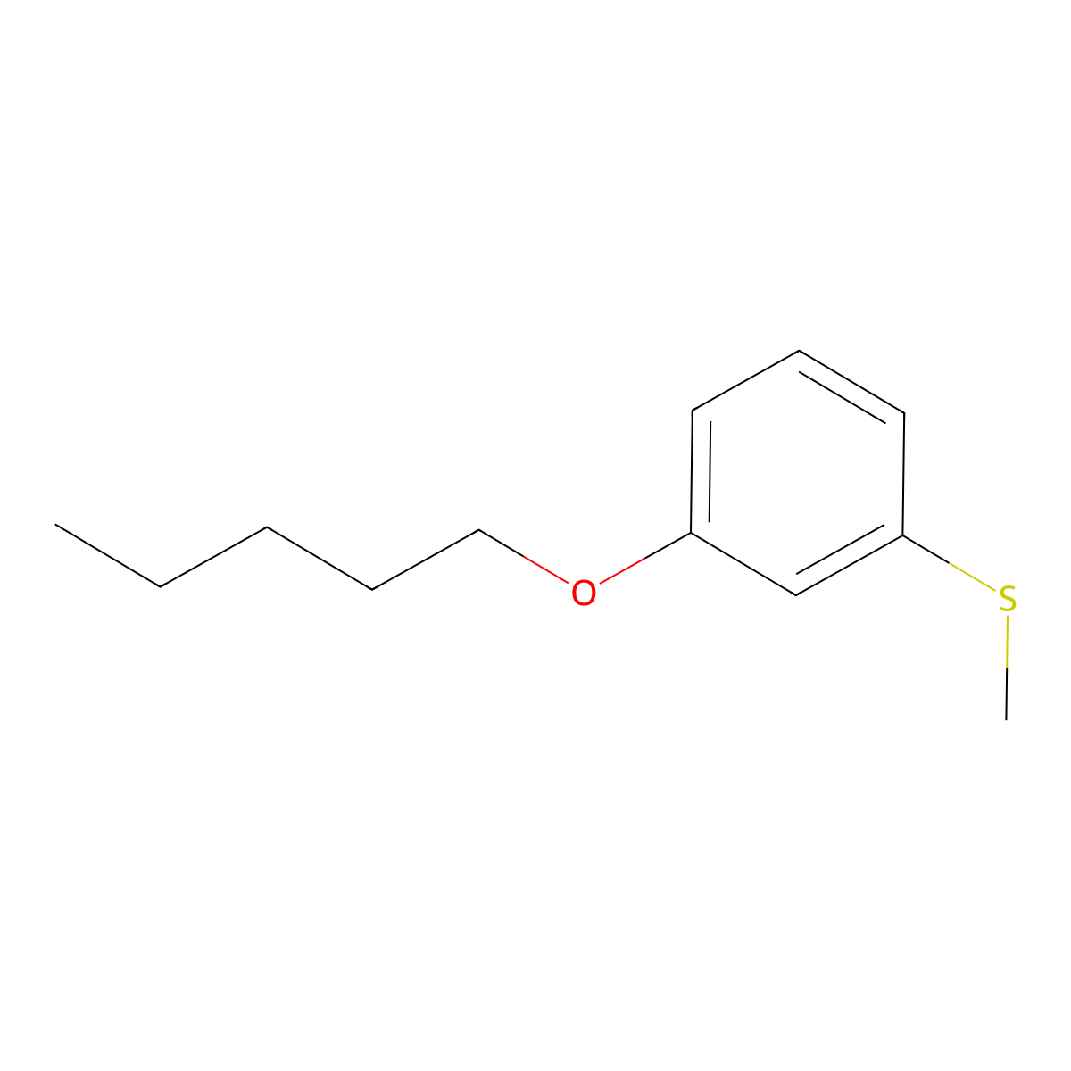 Methyl 3-n-pentoxyphenyl sulfide molecular structure, CAS 1443329-96-1