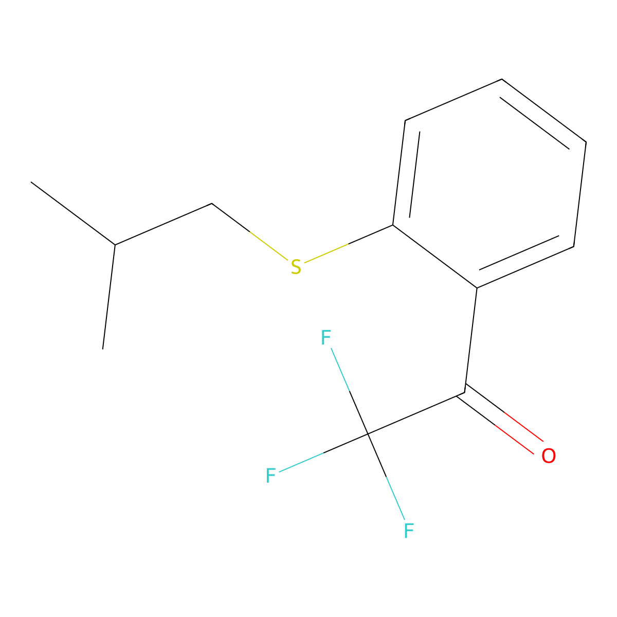 2'-(iso-Butylthio)-2,2,2-trifluoroacetophenone molecular structure, CAS 1443329-99-4