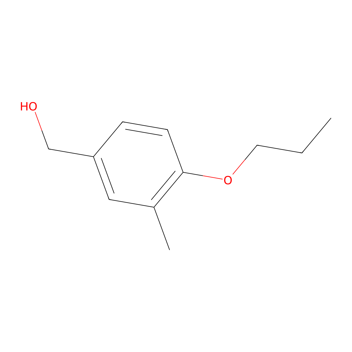 3-Methyl-4-n-propoxybenzyl alcohol molecular structure, CAS 1443330-19-5