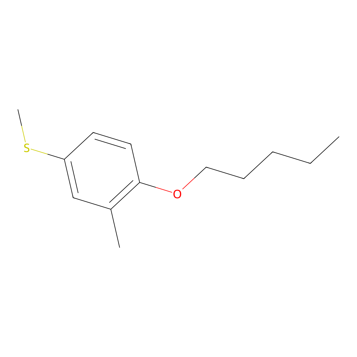 3-Methyl-4-n-pentoxyphenyl methyl sulfide molecular structure, CAS 1443330-40-2
