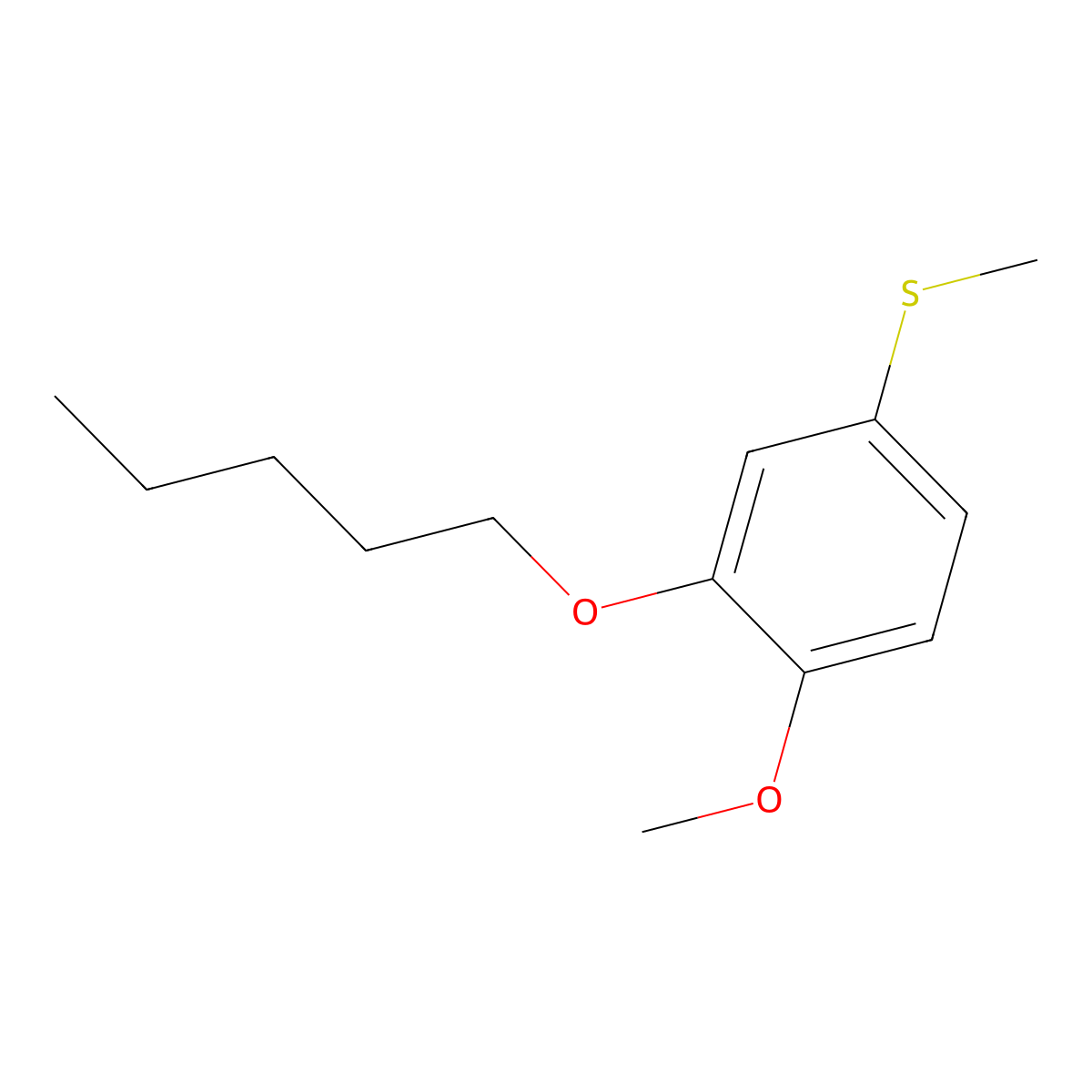 4-Methoxy-3-n-pentoxyphenyl methyl sulfide molecular structure, CAS 1443330-58-2