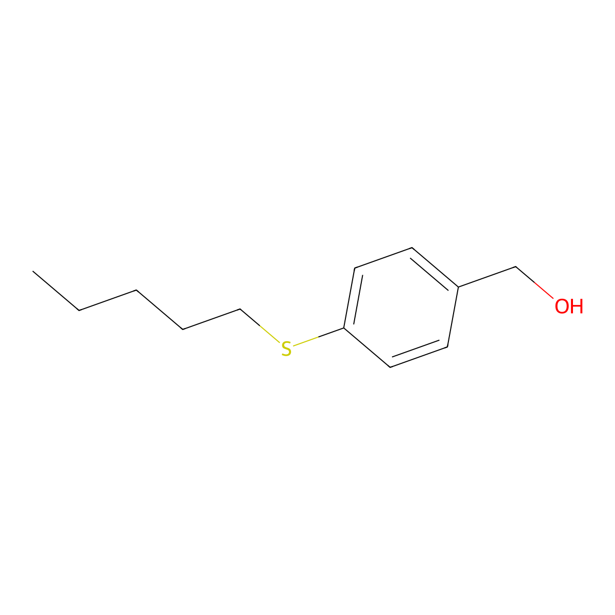 (4-(Pentylthio)phenyl)methanol molecular structure, CAS 1443330-59-3