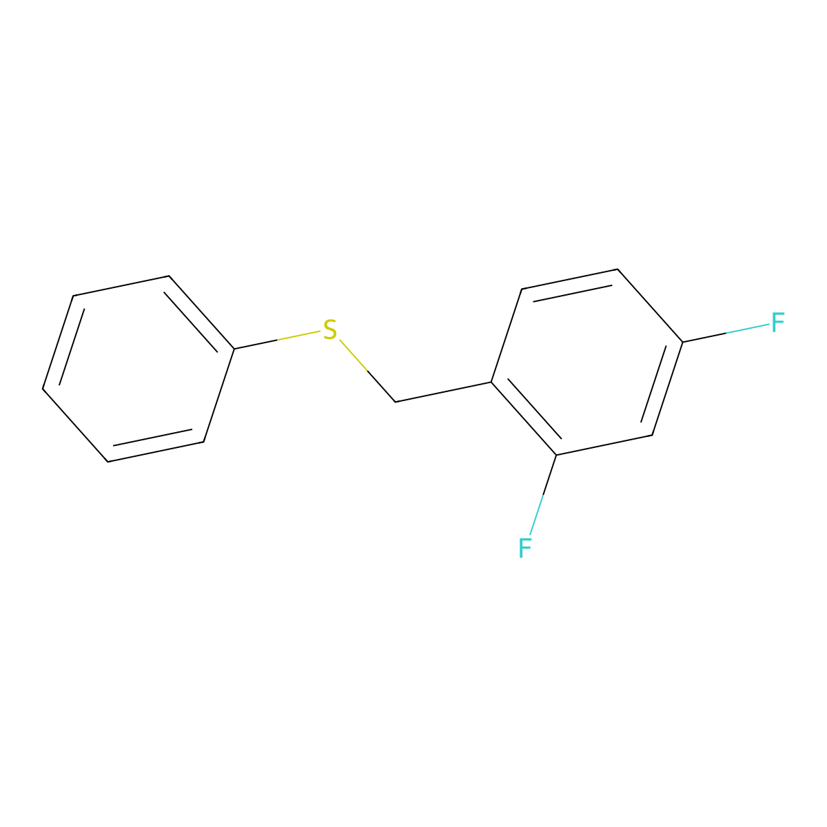1,3-Difluoro-4-(phenylsulfanylmethyl)benzene molecular structure, CAS 1443330-77-5