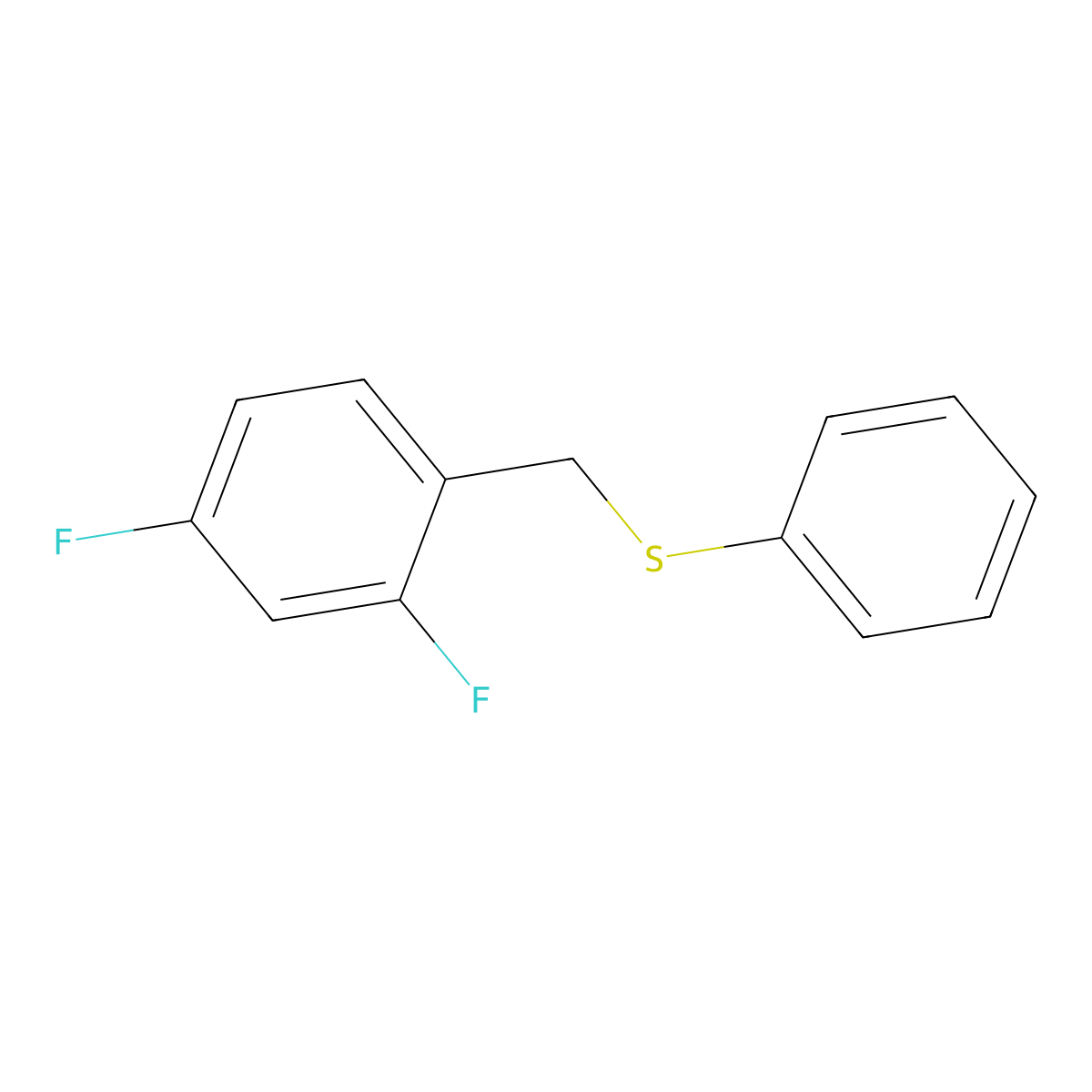 1,3-Difluoro-4-(phenylsulfanylmethyl)benzene molecular structure, CAS 1443330-77-5