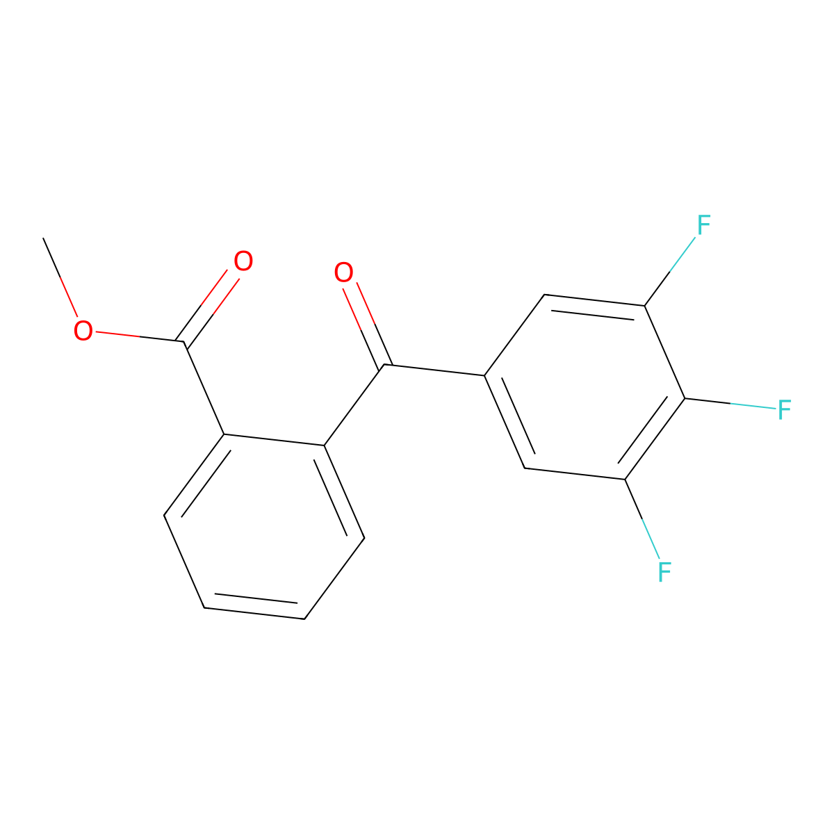 Methyl 2-(3,4,5-trifluorobenzoyl)benzoate molecular structure, CAS 1443331-20-1