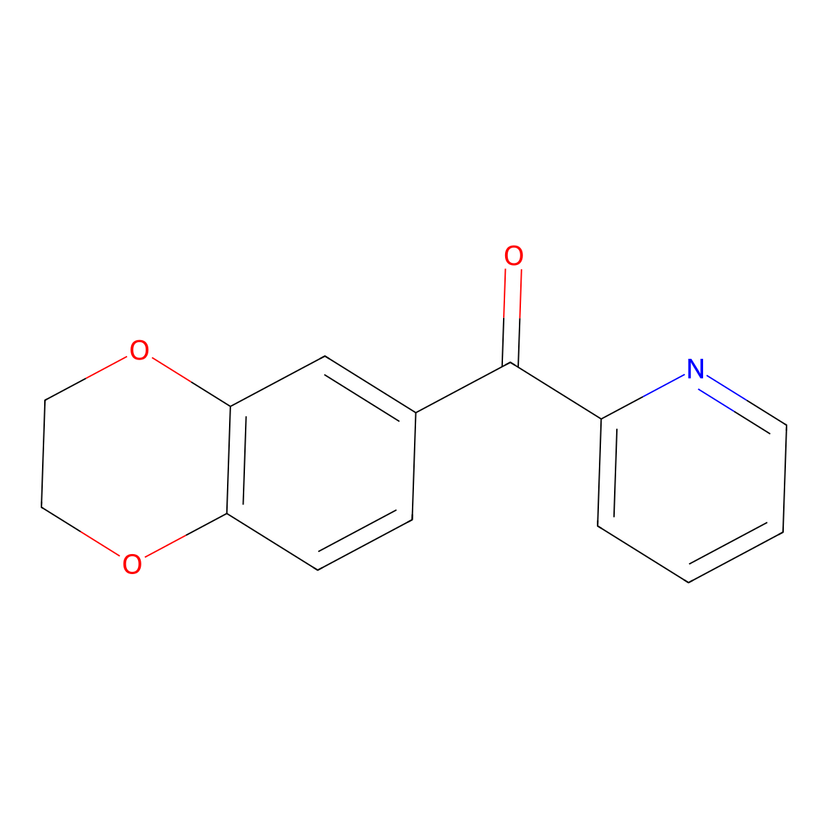 (2,3-Dihydrobenzo[b][1,4]dioxin-6-yl)(pyridin-2-yl)methanone molecular structure, CAS 1443331-23-4