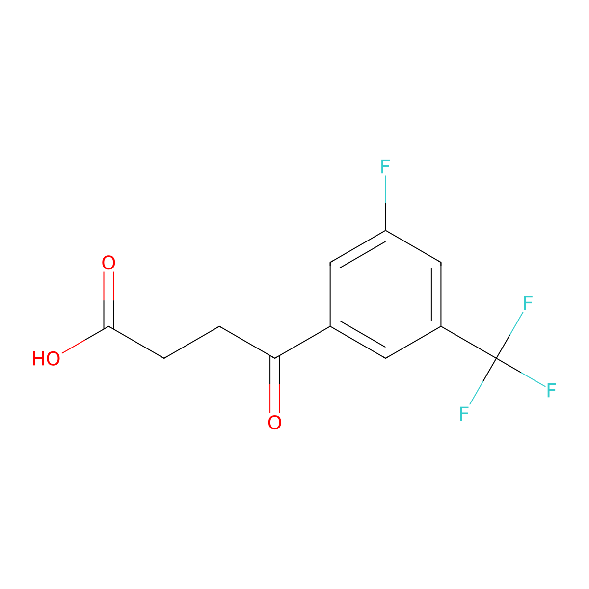 4-[3-Fluoro-5-(trifluoromethyl)phenyl]-4-oxobutyric acid molecular structure, CAS 1443331-28-9
