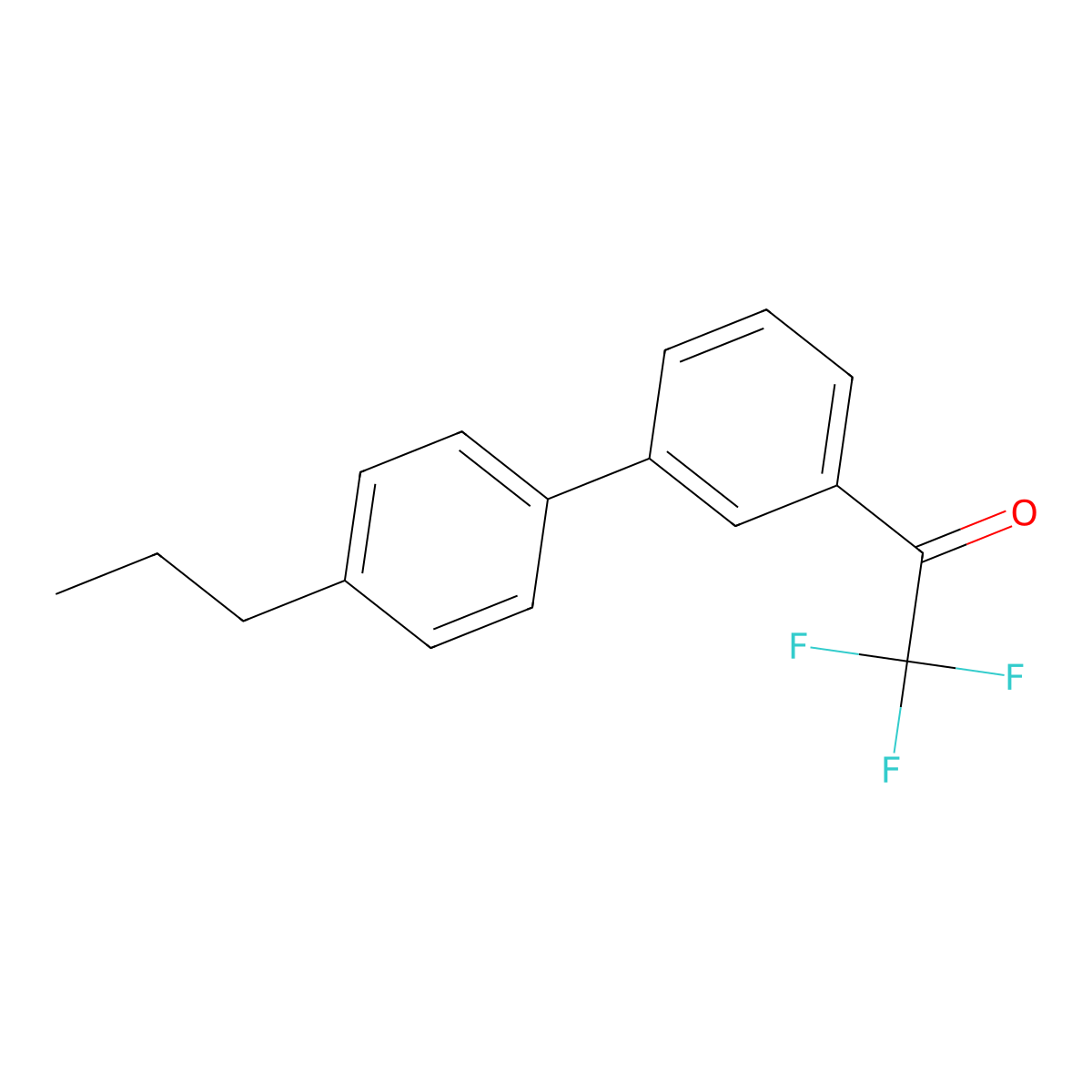 3'-(4-n-Propylphenyl)-2,2,2-trifluoroacetophenone molecular structure, CAS 1443331-35-8