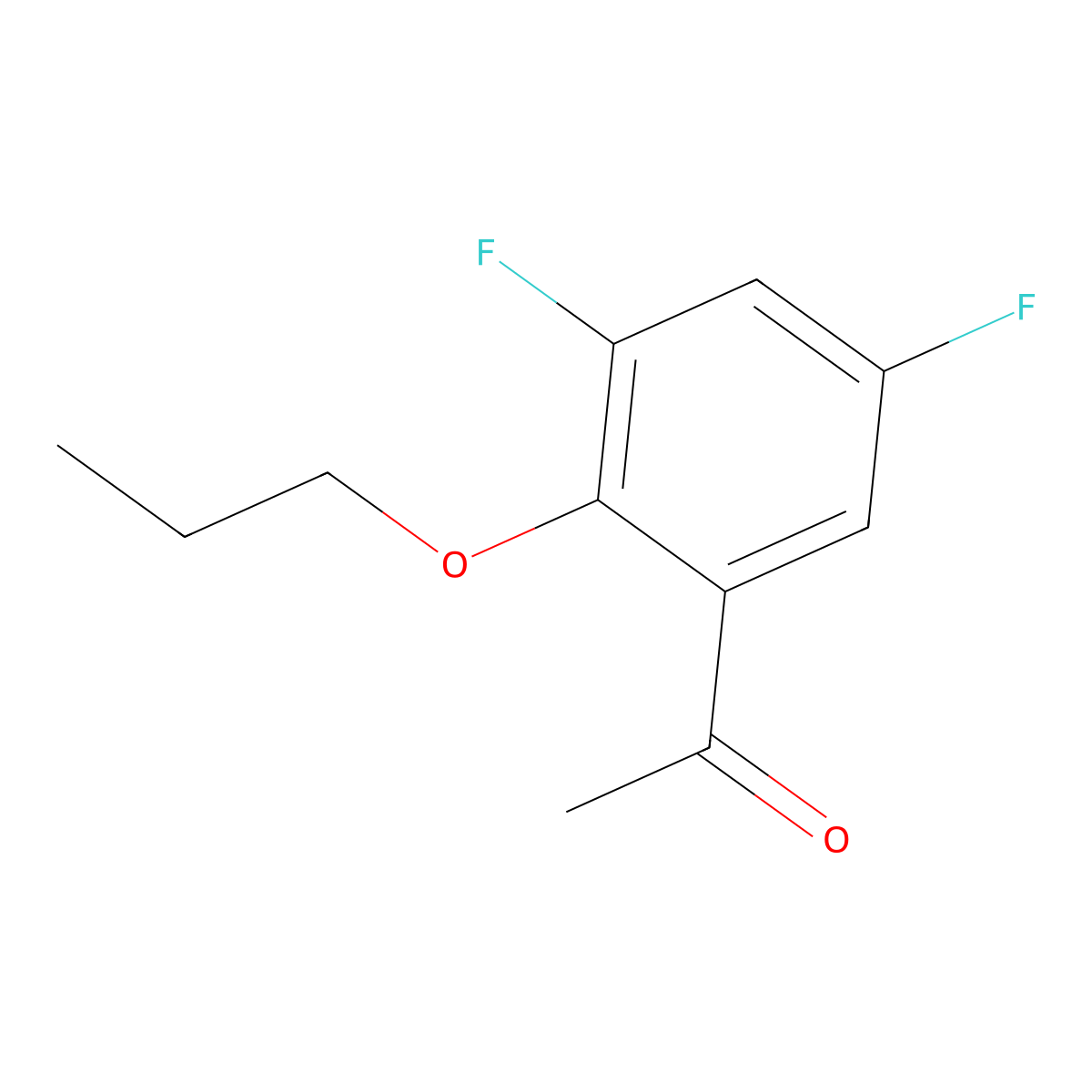 1-(3,5-Difluoro-2-propoxyphenyl)ethanone molecular structure, CAS 1443331-39-2