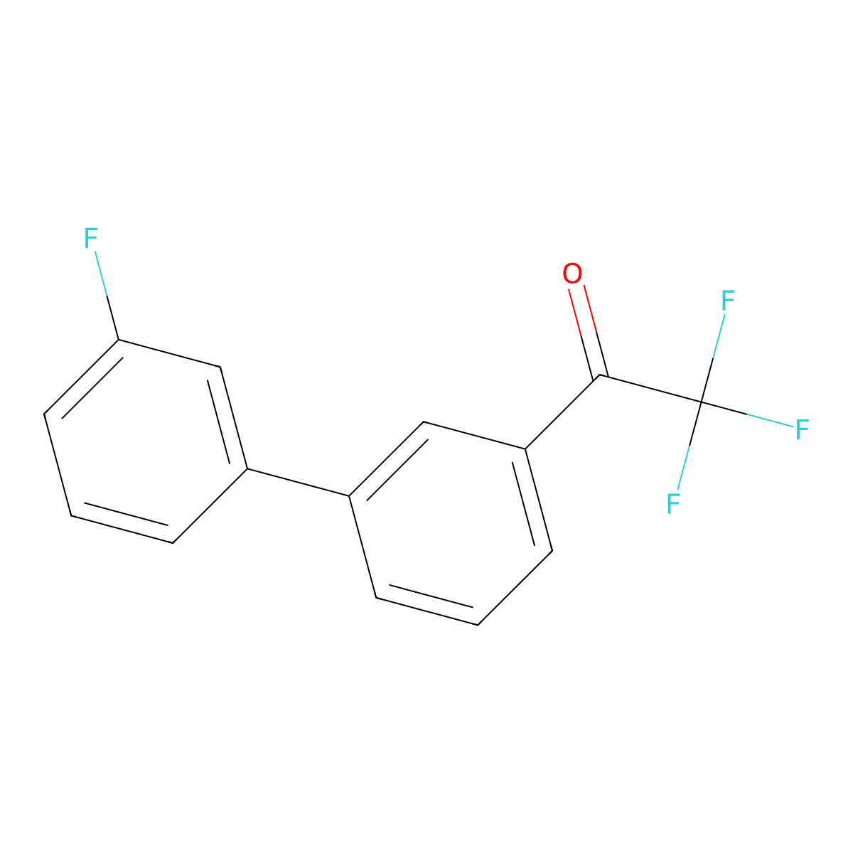 3'-(3-Fluorophenyl)-2,2,2-trifluoroacetophenone molecular structure, CAS 1443331-43-8