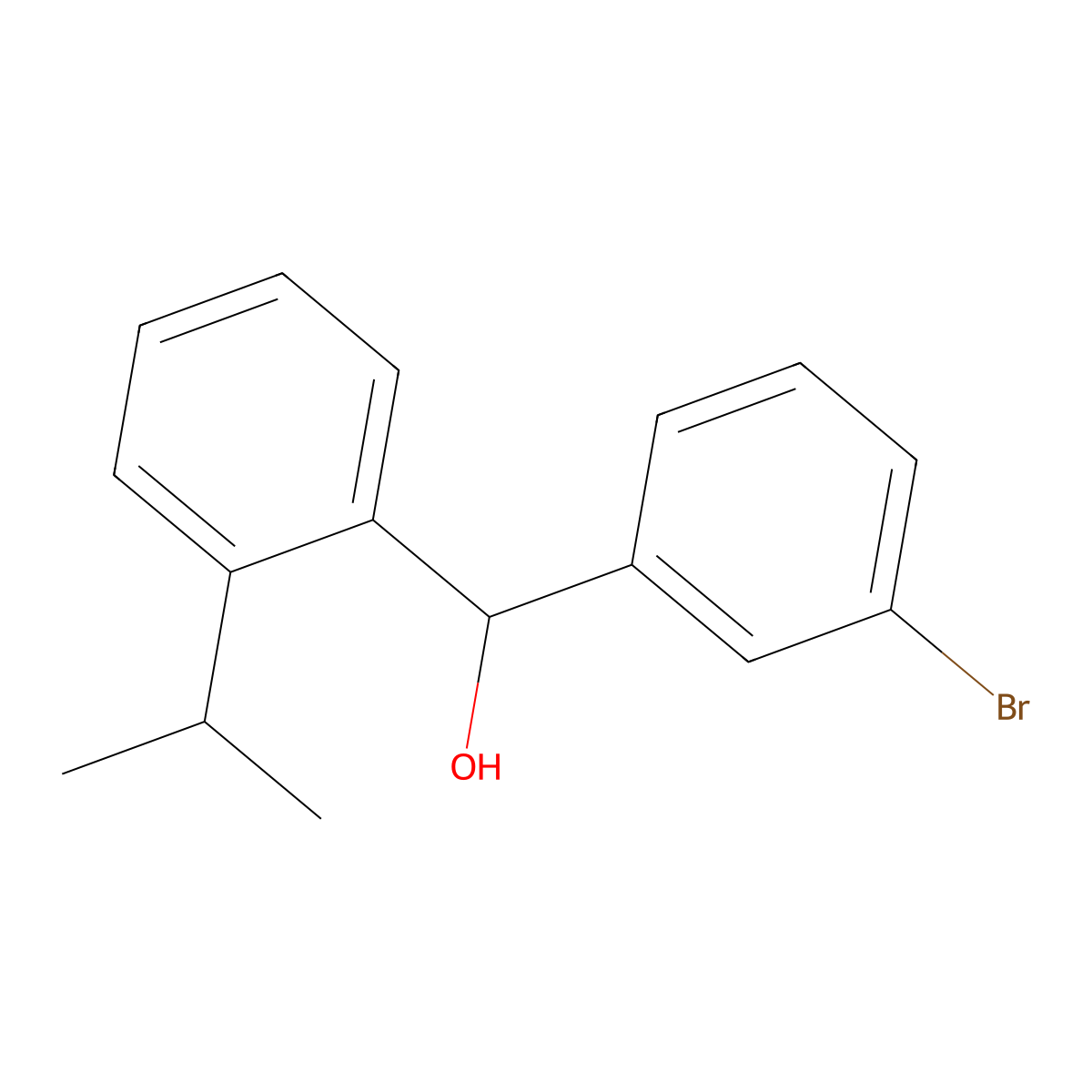 3-Bromo-2'-iso-propylbenzhydrol molecular structure, CAS 1443333-24-1