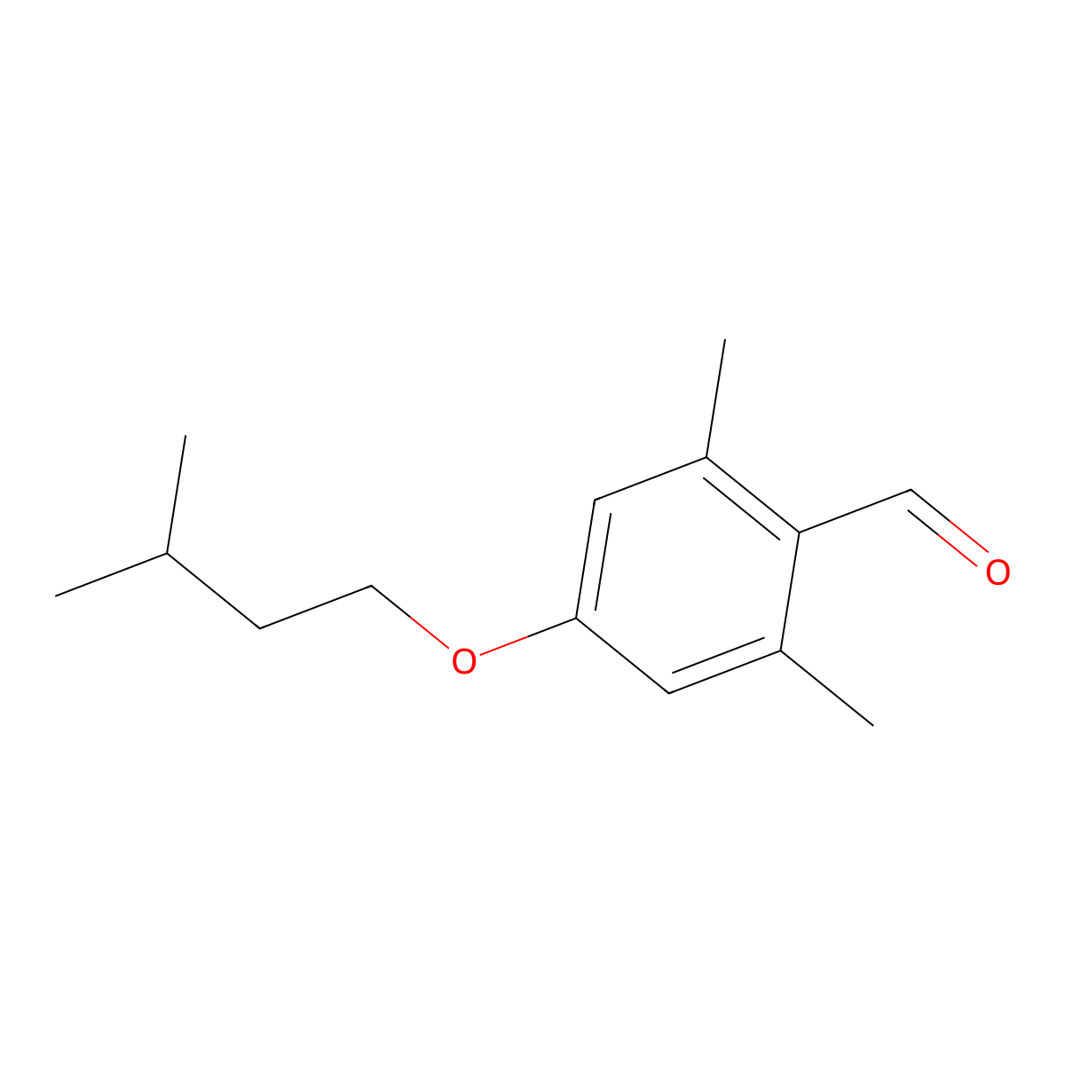 4-(Isopentyloxy)-2,6-dimethylbenzaldehyde molecular structure, CAS 1443333-46-7