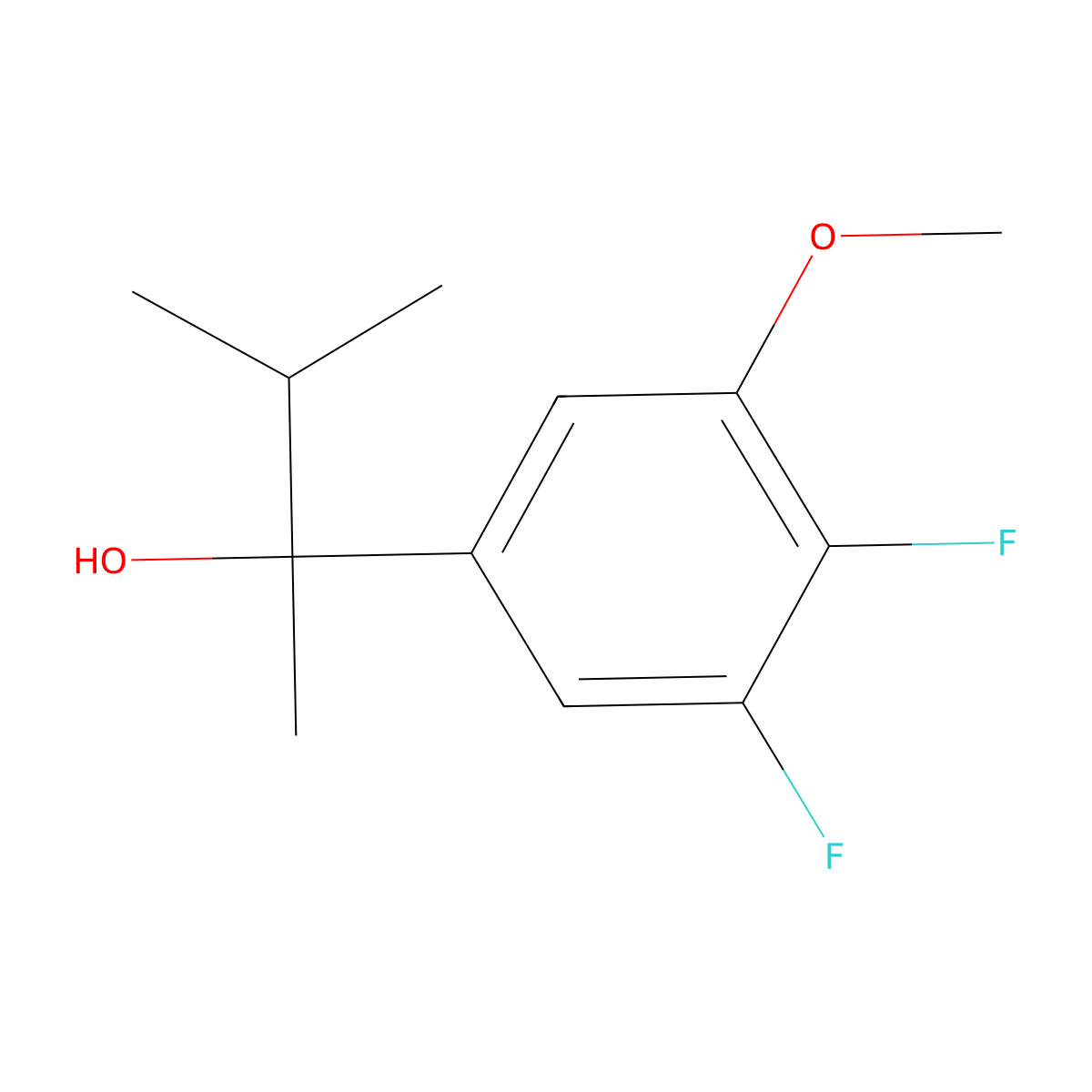 2-(3,4-Difluoro-5-methoxyphenyl)-3-methyl-butan-2-ol molecular structure, CAS 1443333-48-9