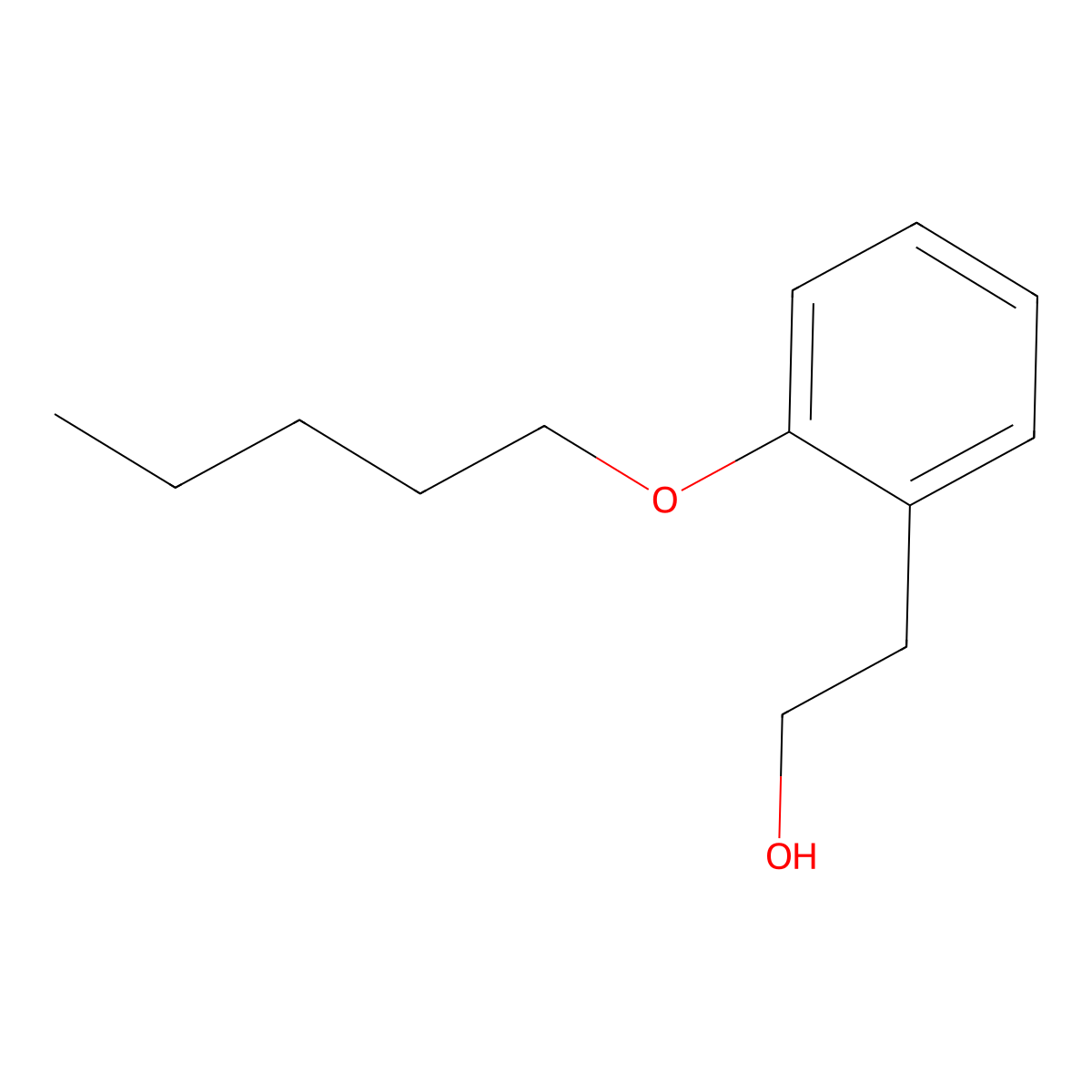 2-n-Pentoxyphenethyl alcohol molecular structure, CAS 1443333-78-5