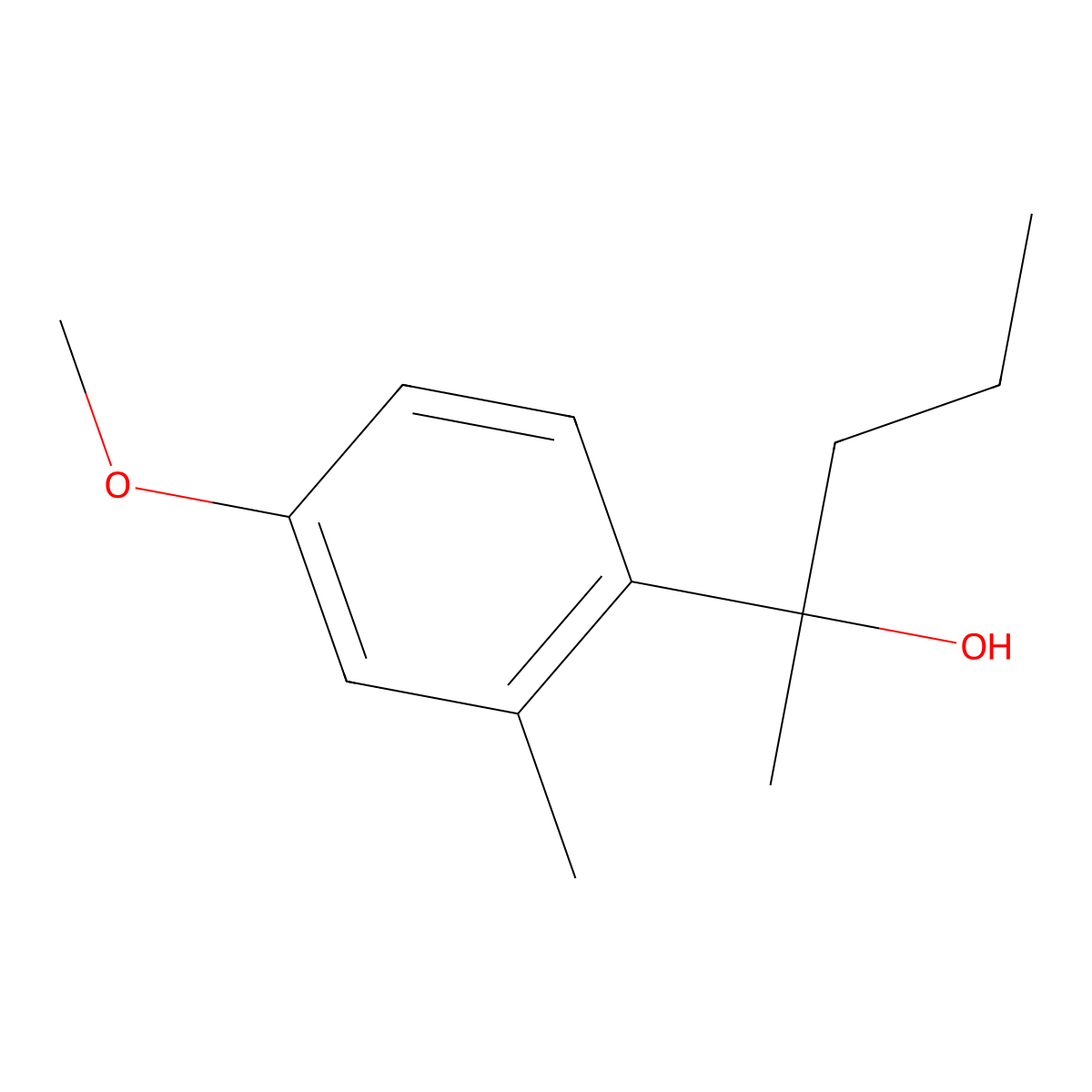 2-(4-Methoxy-2-methylphenyl)-2-pentanol molecular structure, CAS 1443333-79-6