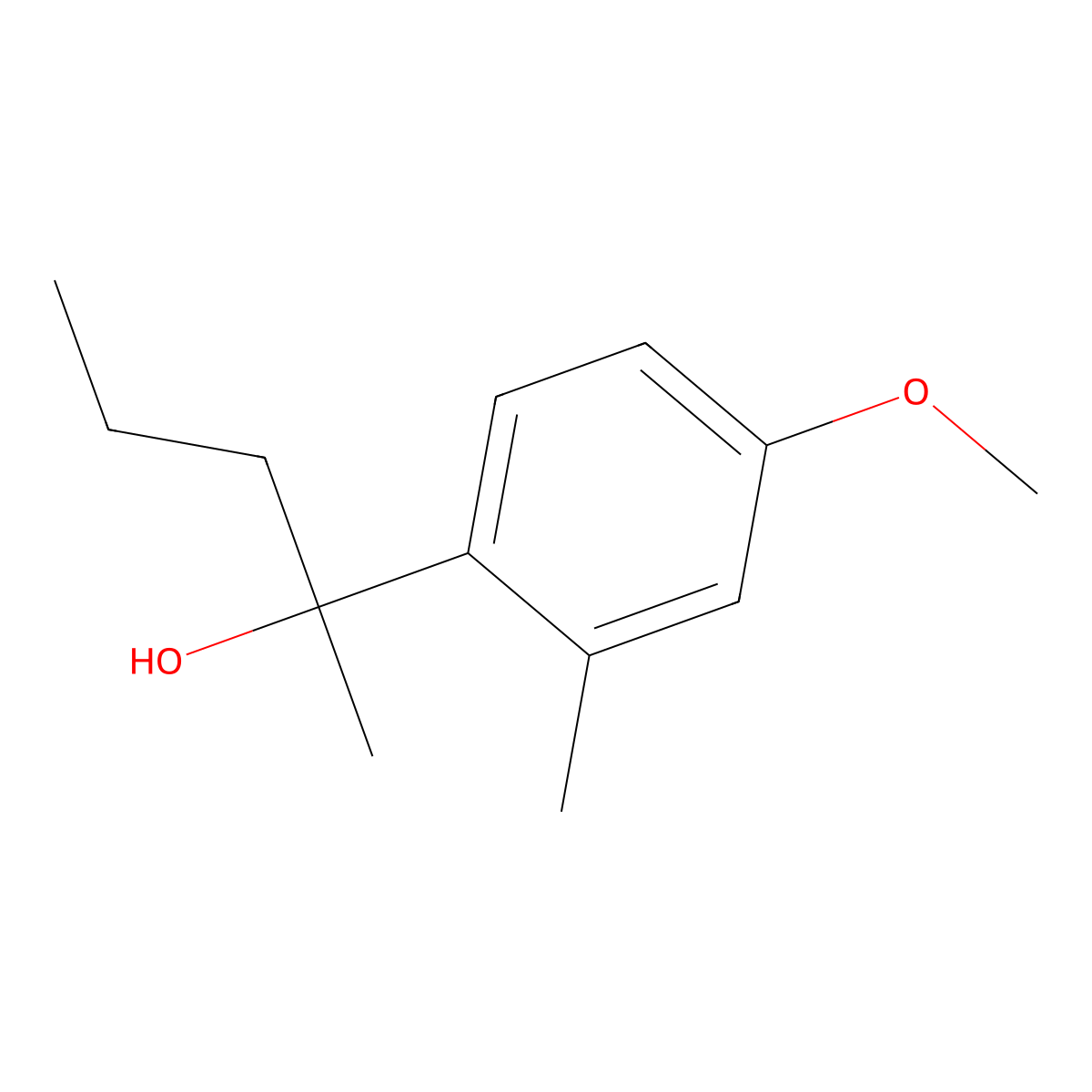 2-(4-Methoxy-2-methylphenyl)-2-pentanol molecular structure, CAS 1443333-79-6