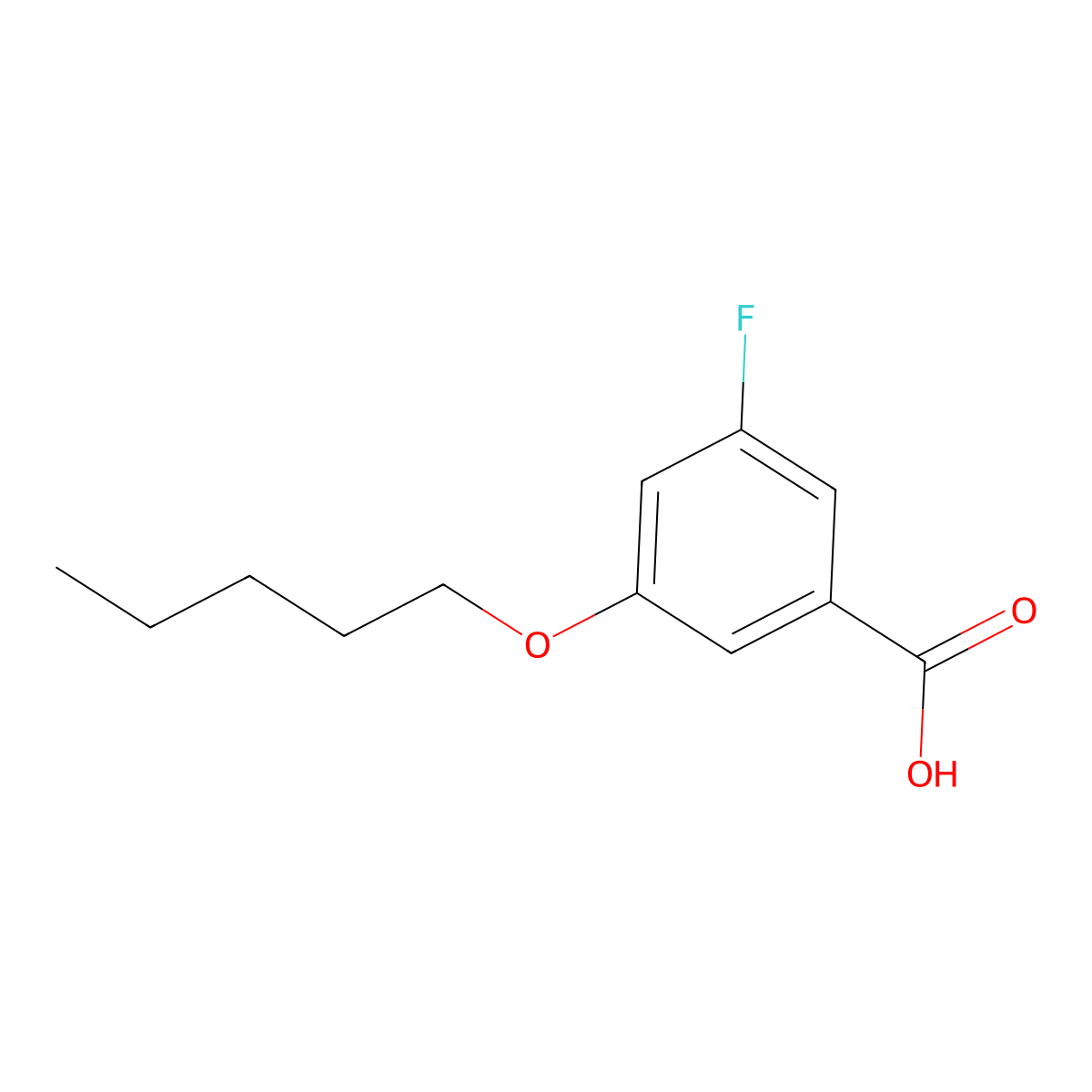 5-Fluoro-3-n-pentoxybenzoic acid molecular structure, CAS 1443333-96-7